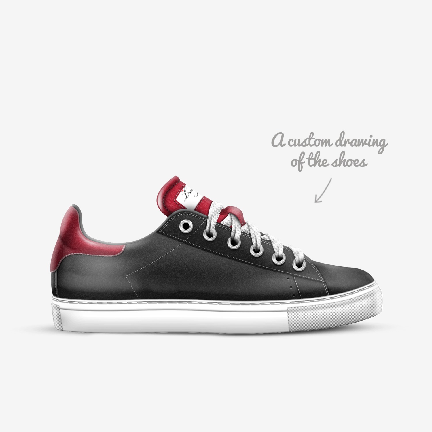 Lover Boy custom made in Italy shoes by Jose Nicolas | Sketch view