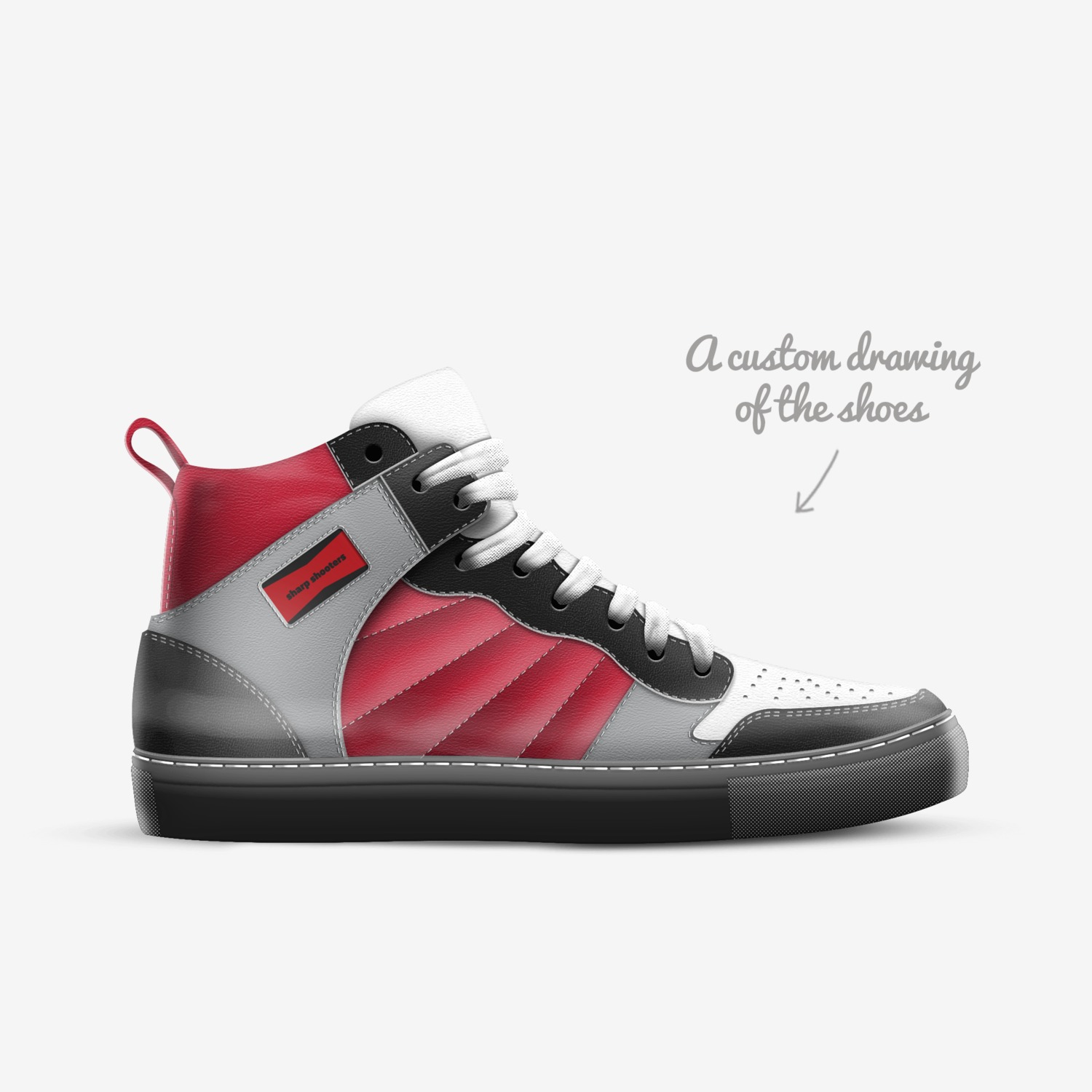 sharp shooters custom made in Italy shoes by Conor Wirth | Sketch view