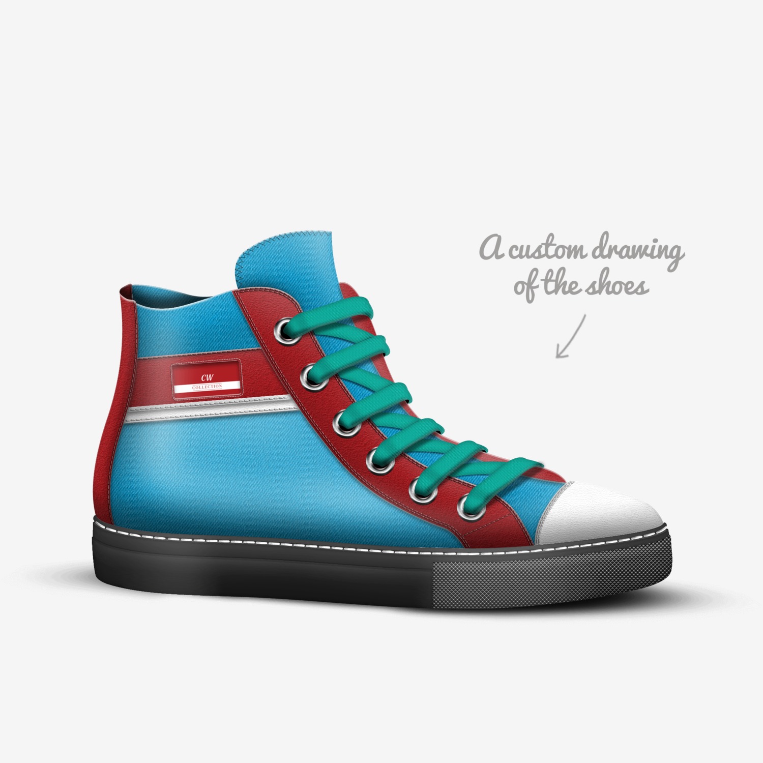 CW custom made in Italy shoes by Carsyn Ward | Sketch view