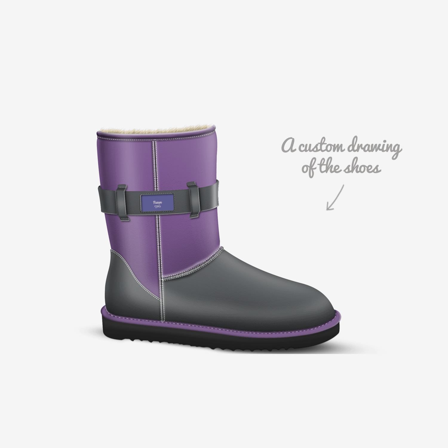 Fusun custom made in Italy shoes by Farzana Mir | Sketch view