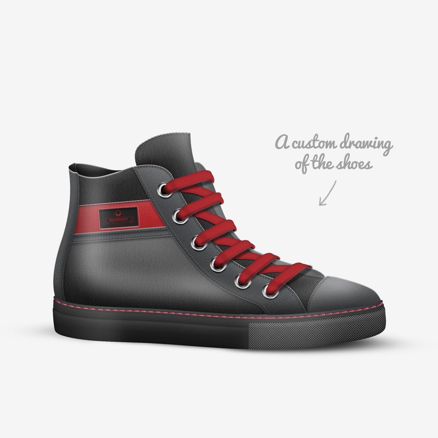 SOLES OF SOCIETY custom made in Italy shoes by Jelisa Gardner | Sketch view