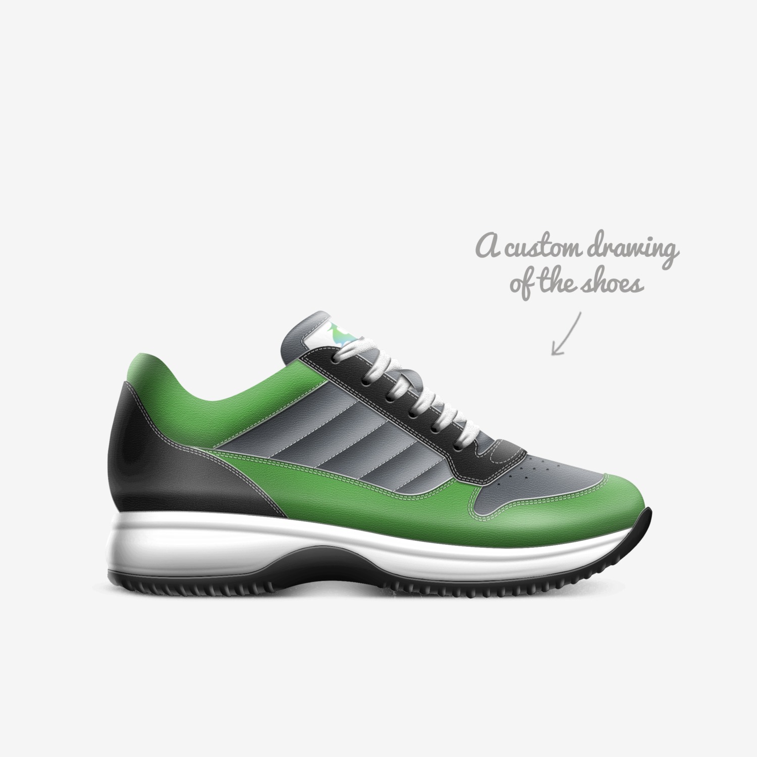 100mya custom made in Italy shoes by Soumya Pandey | Sketch view