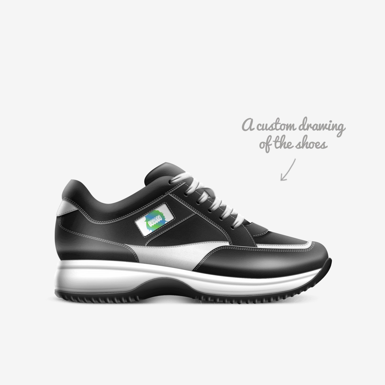 100mya custom made in Italy shoes by Soumya Pandey | Sketch view