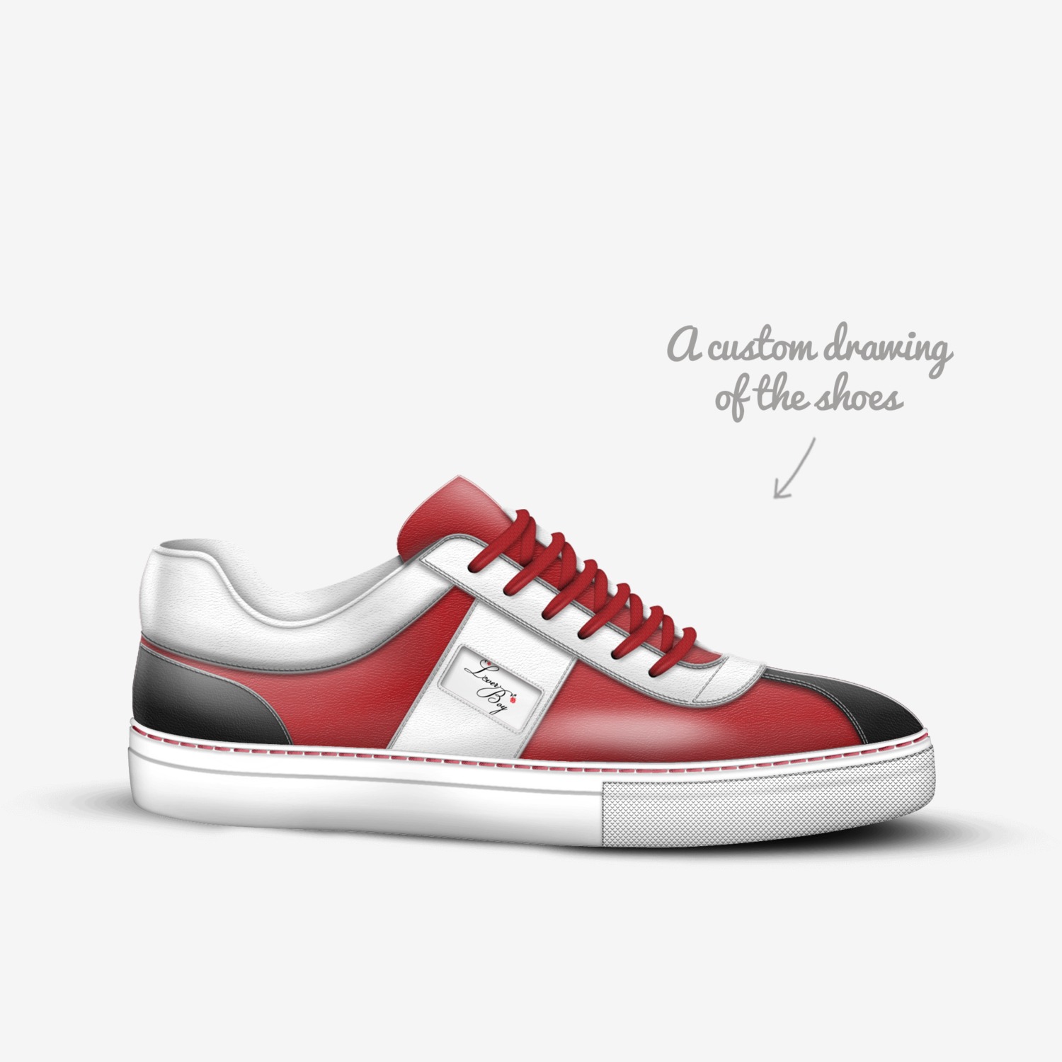 LoverBoy MKII custom made in Italy shoes by Jose Nicolas | Sketch view