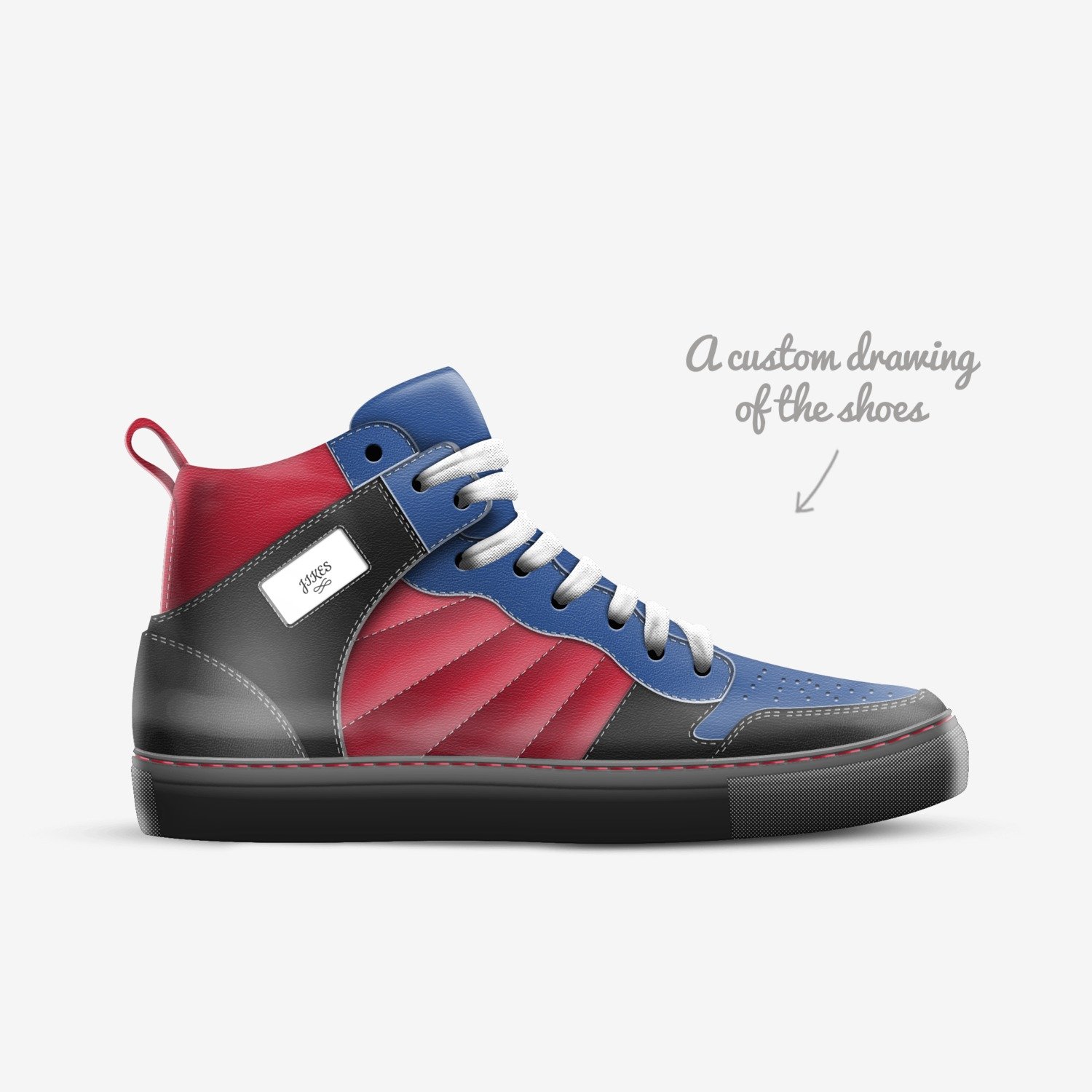 JIKES custom made in Italy shoes by Jeramiah May | Sketch view