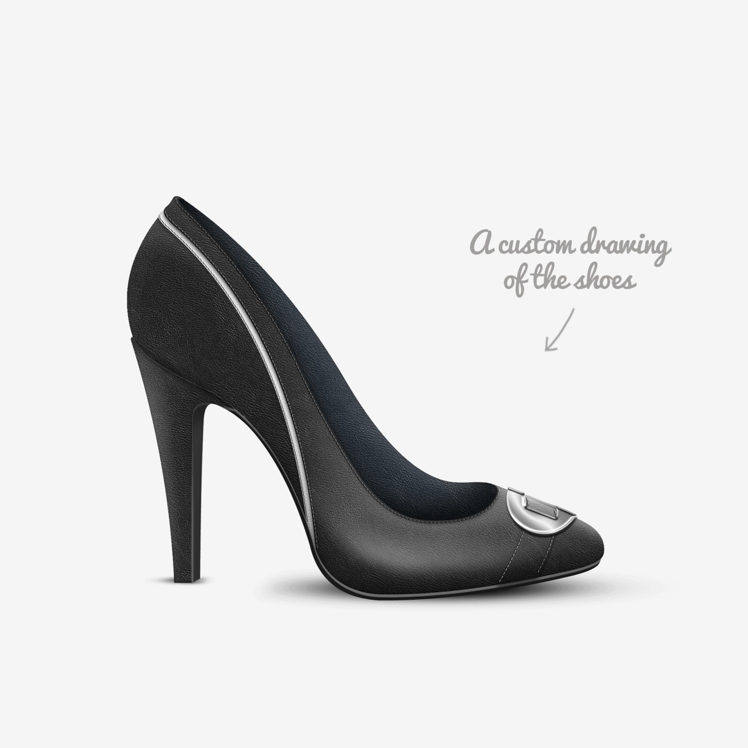 Bit Shoes custom made in Italy shoes by Rebekah Shine | Sketch view
