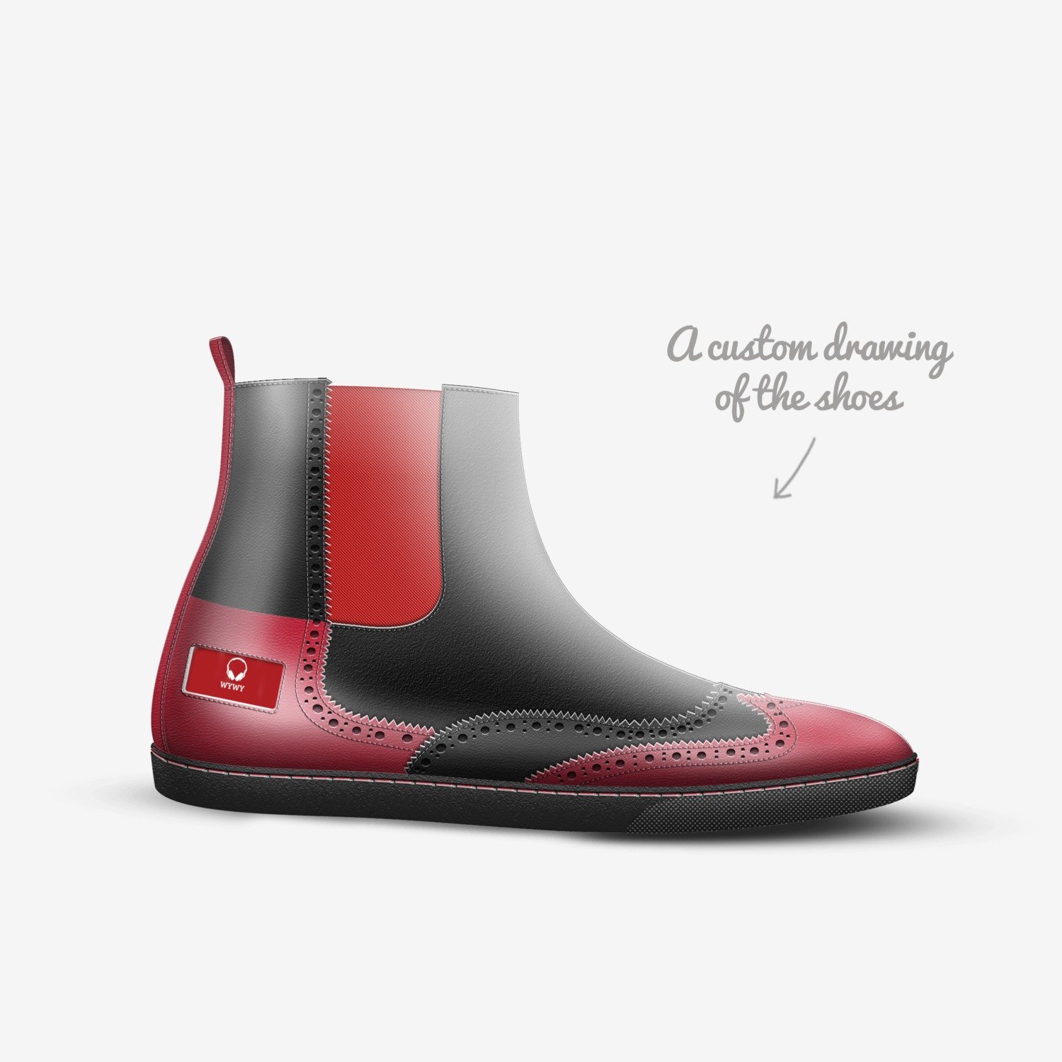 Wywy  custom made in Italy shoes by Wyatt | Sketch view
