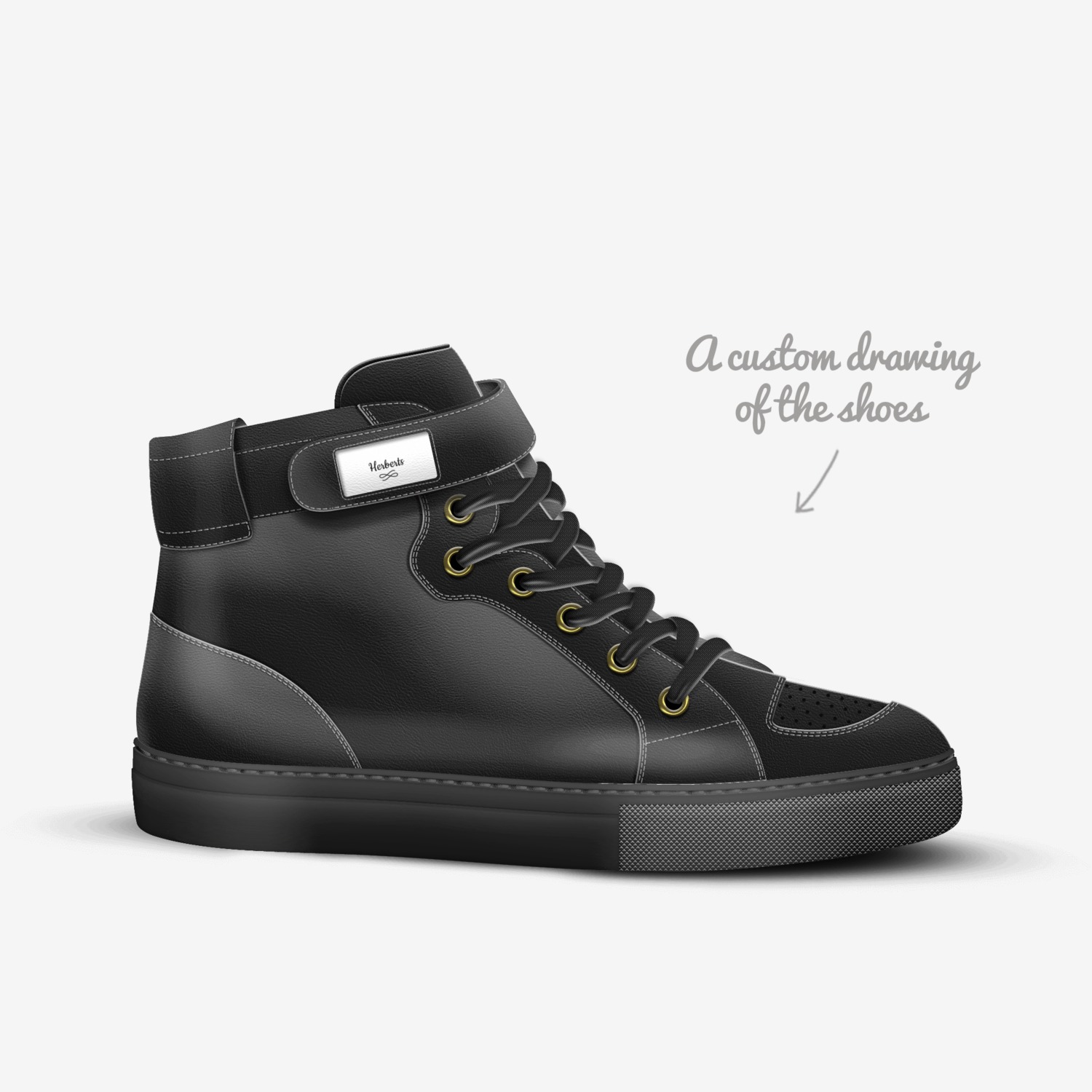 Herberts custom made in Italy shoes by Trevor Allen Schlabach | Sketch view