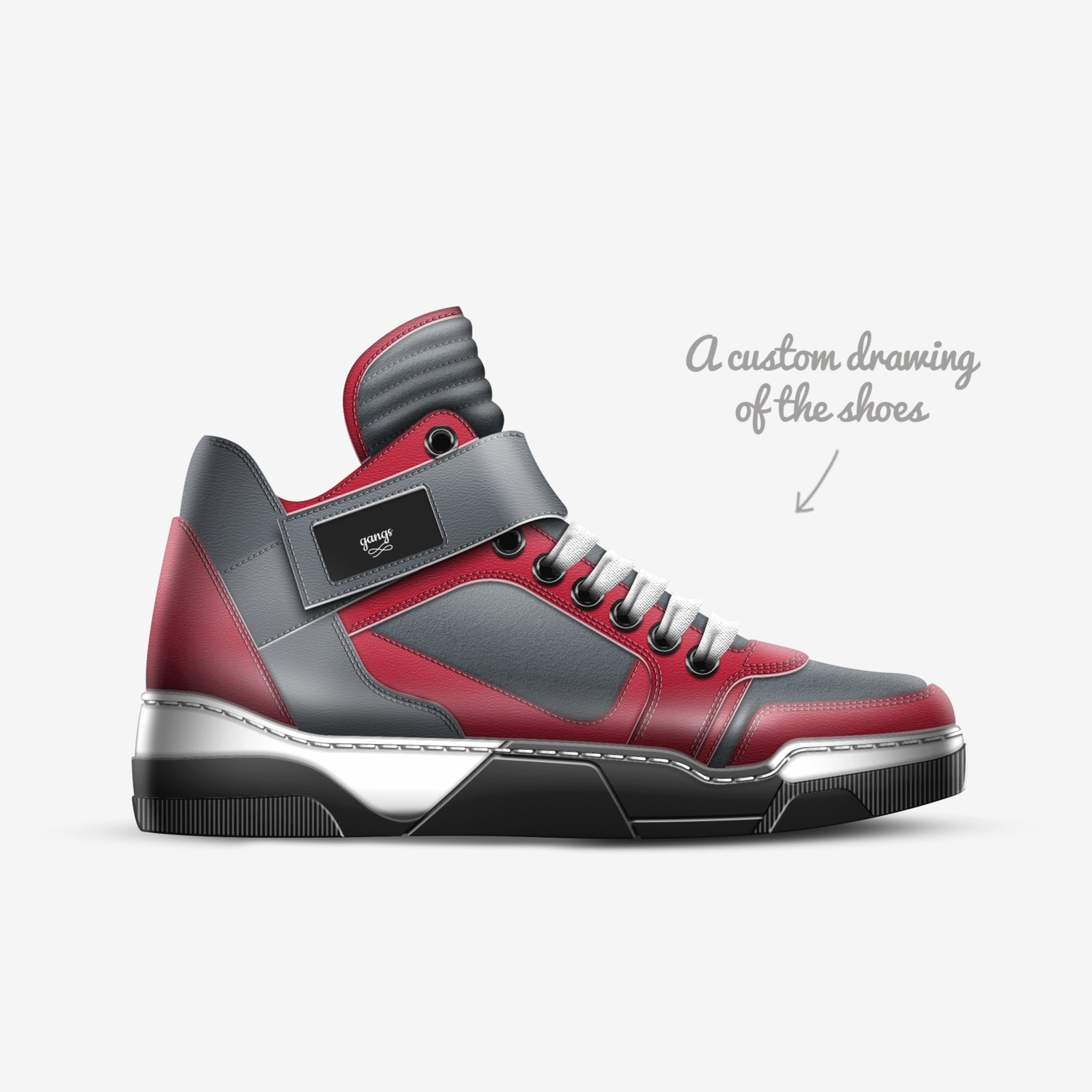 gangs custom made in Italy shoes by Ivangraham | Sketch view