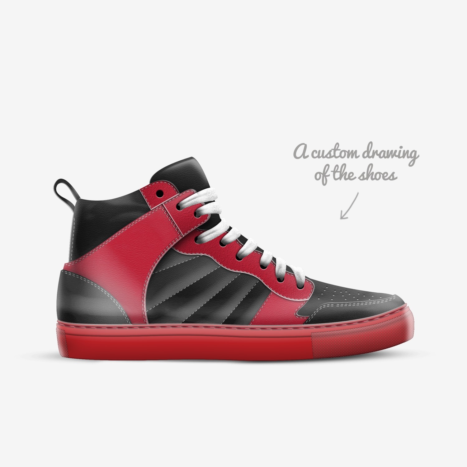 Ferrell custom made in Italy shoes by Aj | Sketch view