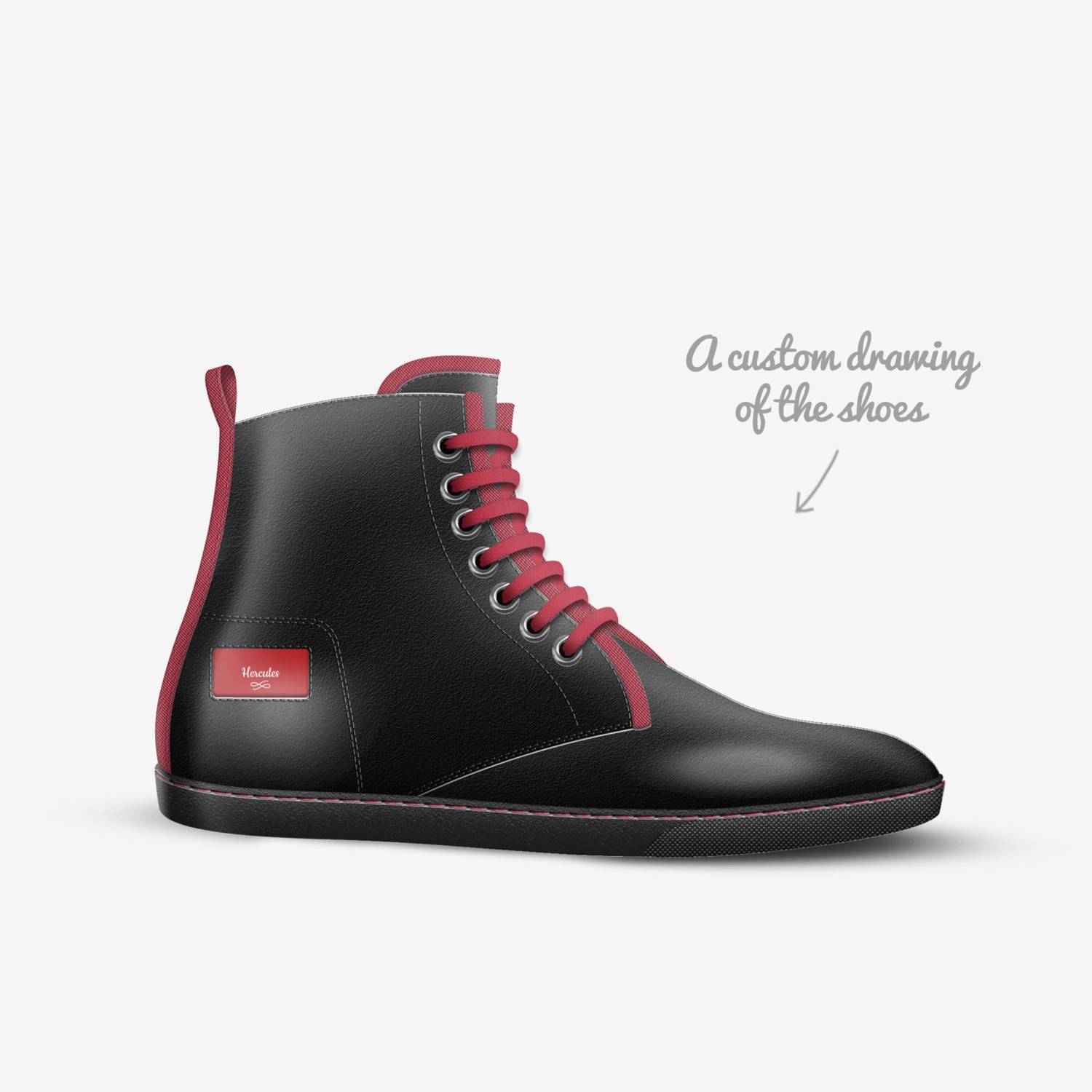 Hercules custom made in Italy shoes by Norberto Mtz | Sketch view