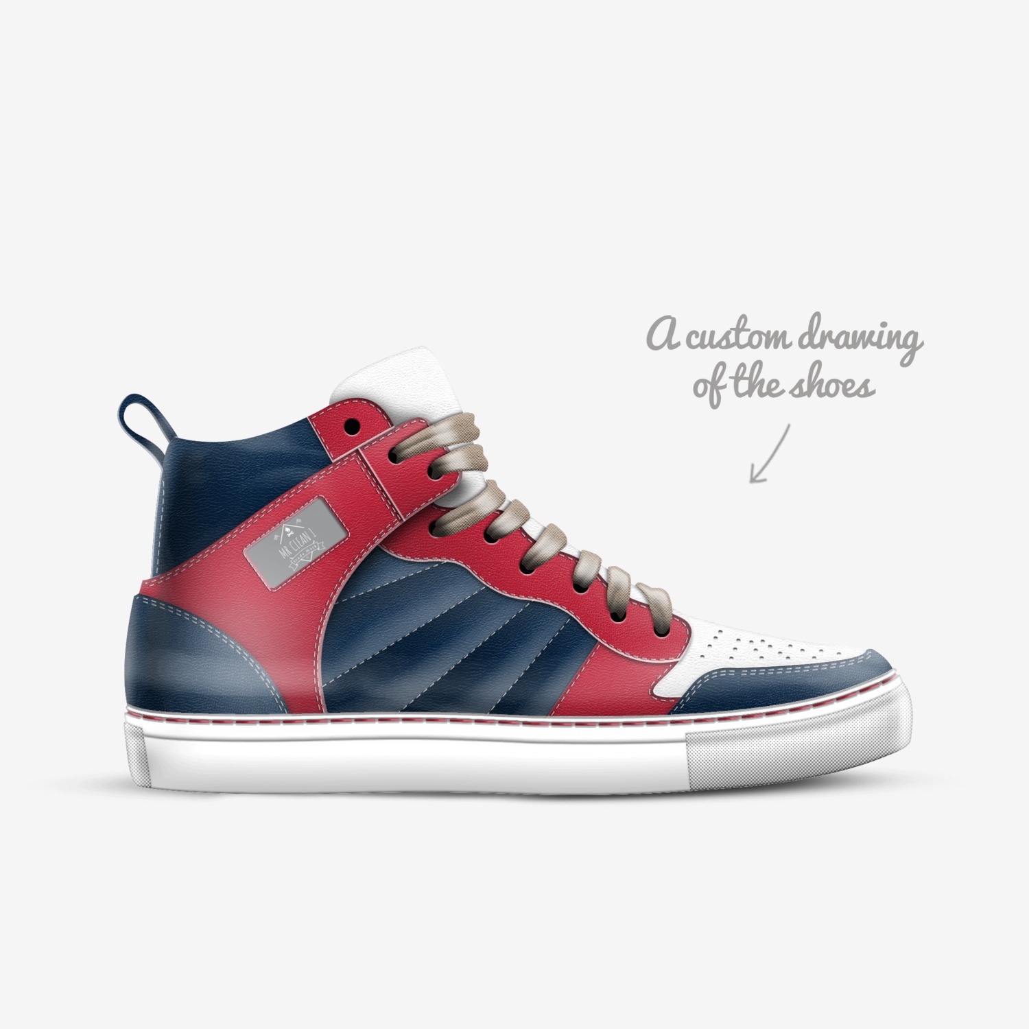 Mr Clean 1 custom made in Italy shoes by Sam | Sketch view
