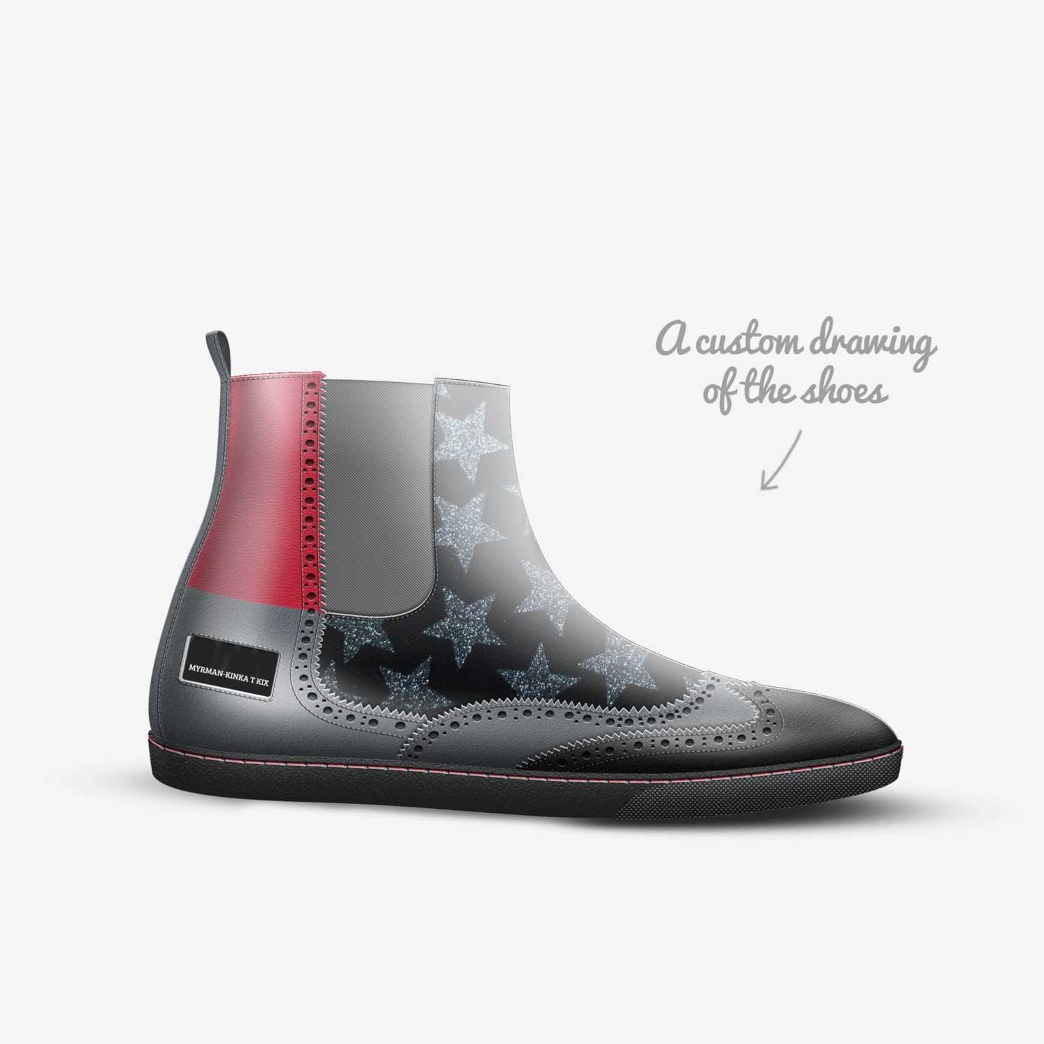 Myrman-Kinka T Kix custom made in Italy shoes by Kinka T Kix | Sketch view
