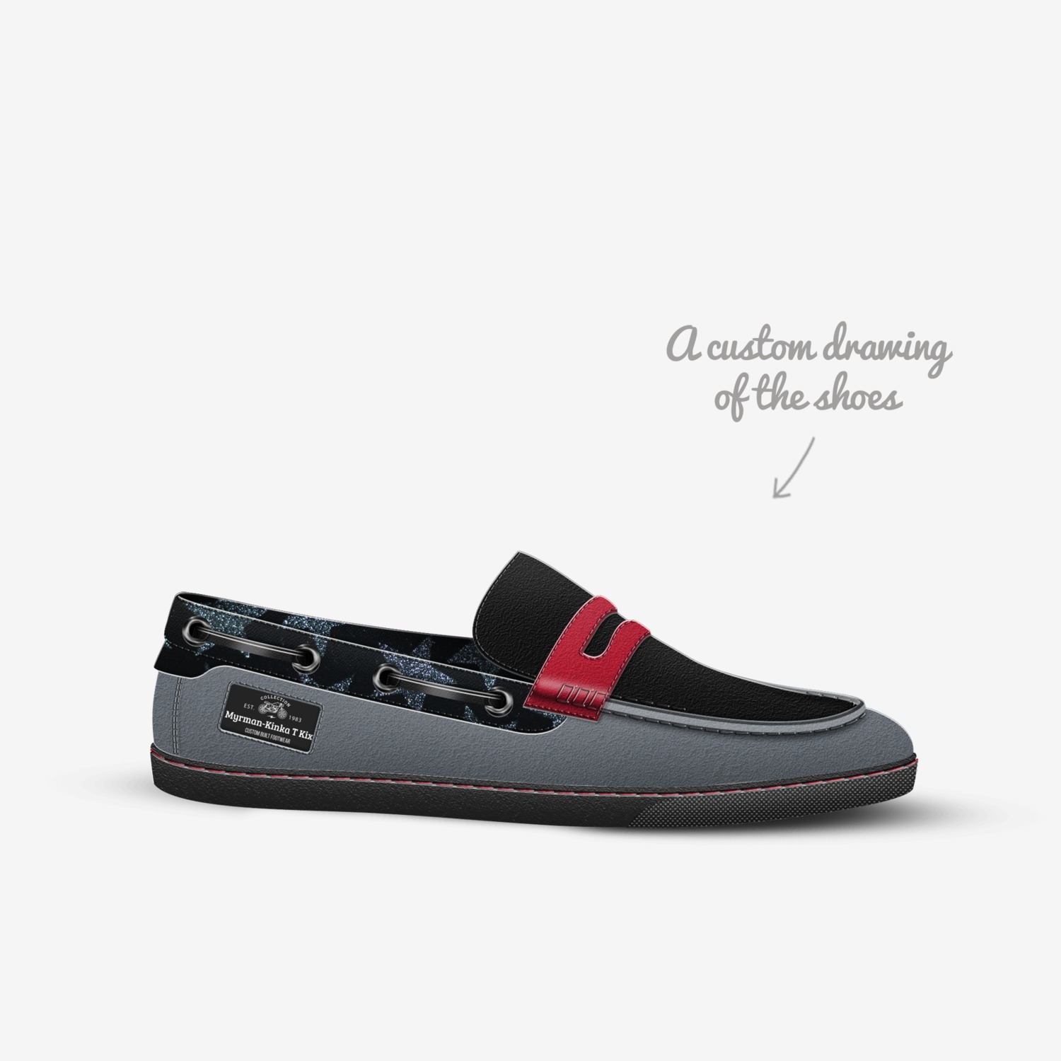 Myrman-Kinka T Kix custom made in Italy shoes by Kinka T Kix | Sketch view