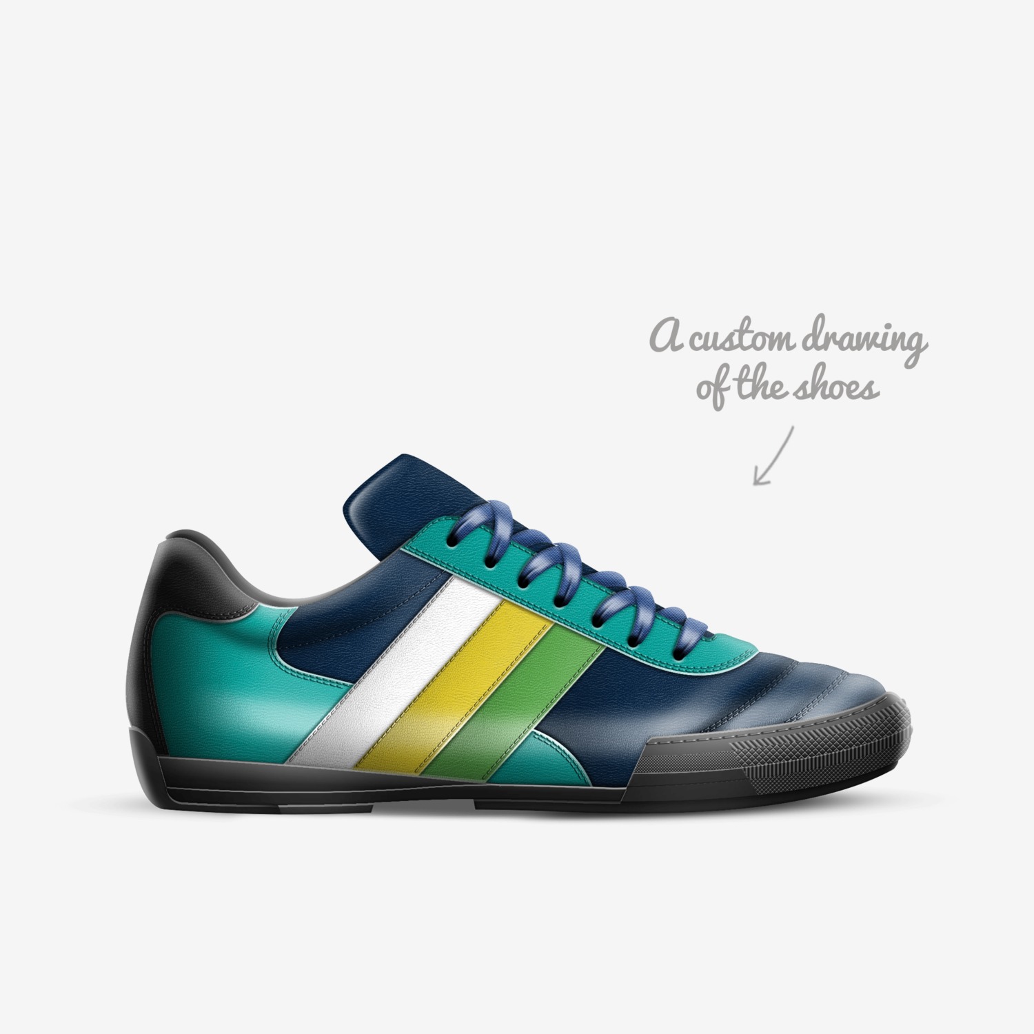 mklop custom made in Italy shoes by Koloyu | Sketch view