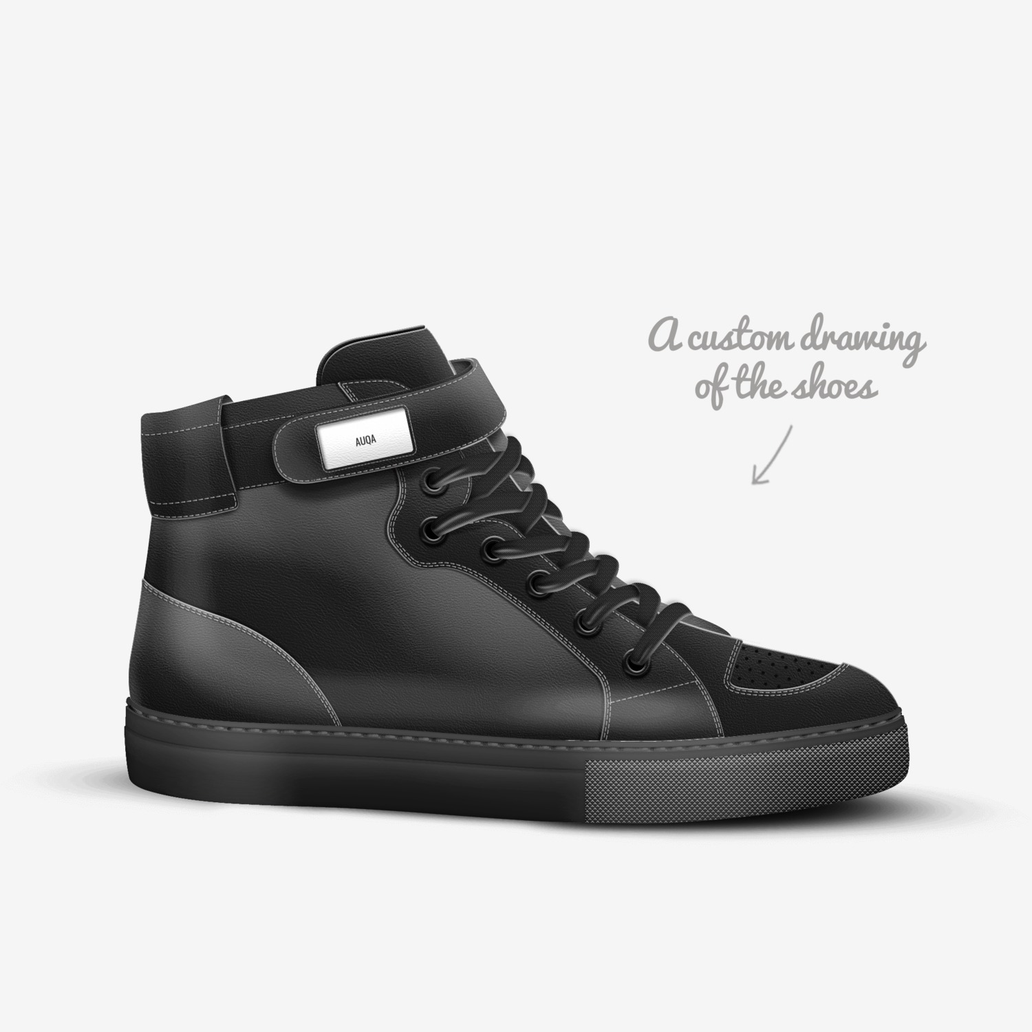 Auqa custom made in Italy shoes by Jacksonvanndowdley | Sketch view