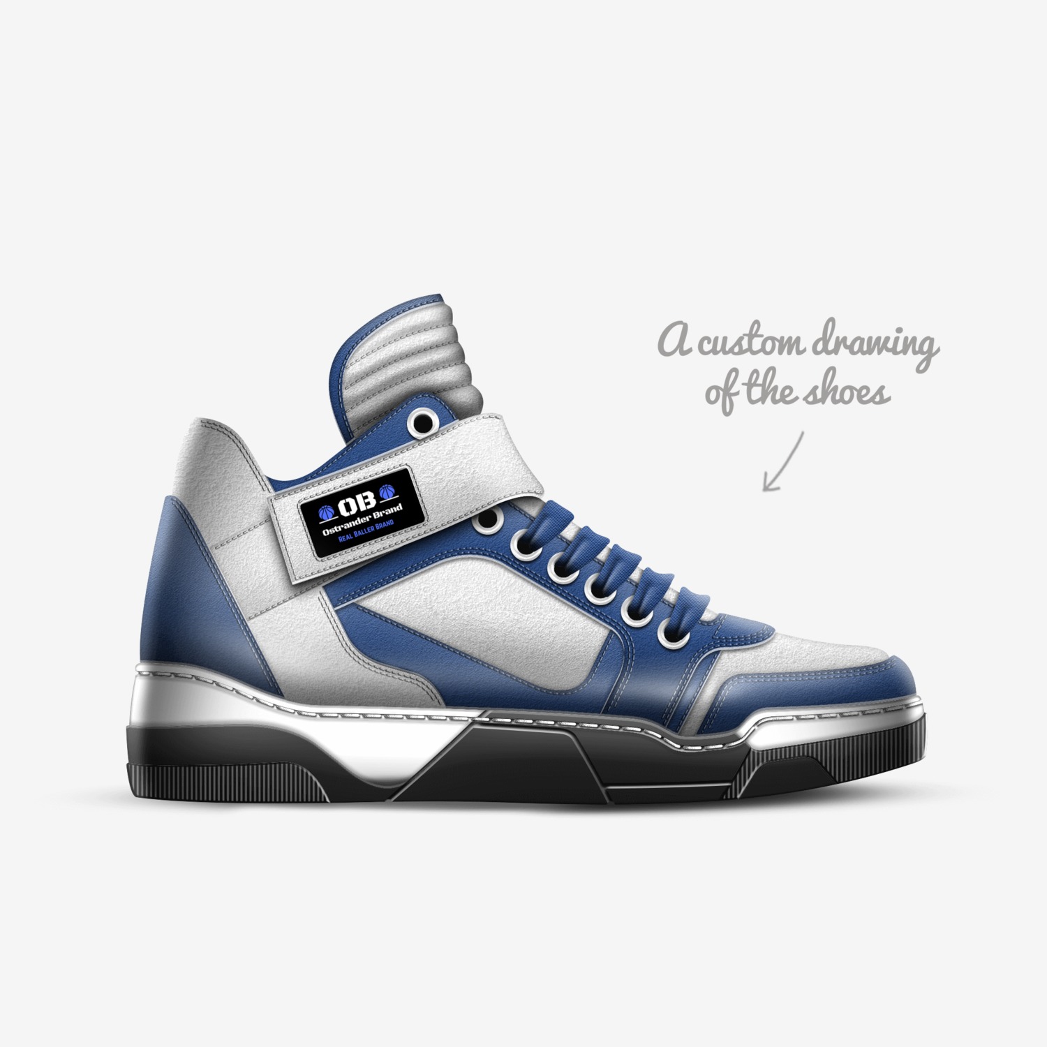 OB1 custom made in Italy shoes by Connor Thomas Ostrander | Sketch view