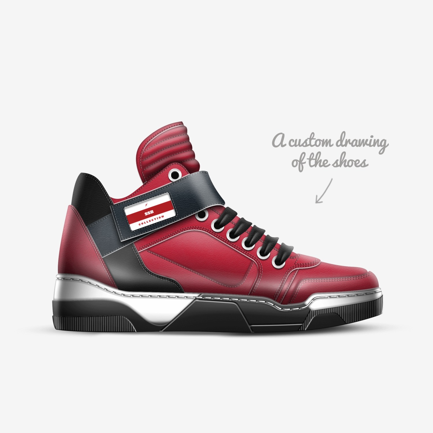 SSB custom made in Italy shoes by Brian Sanchez | Sketch view