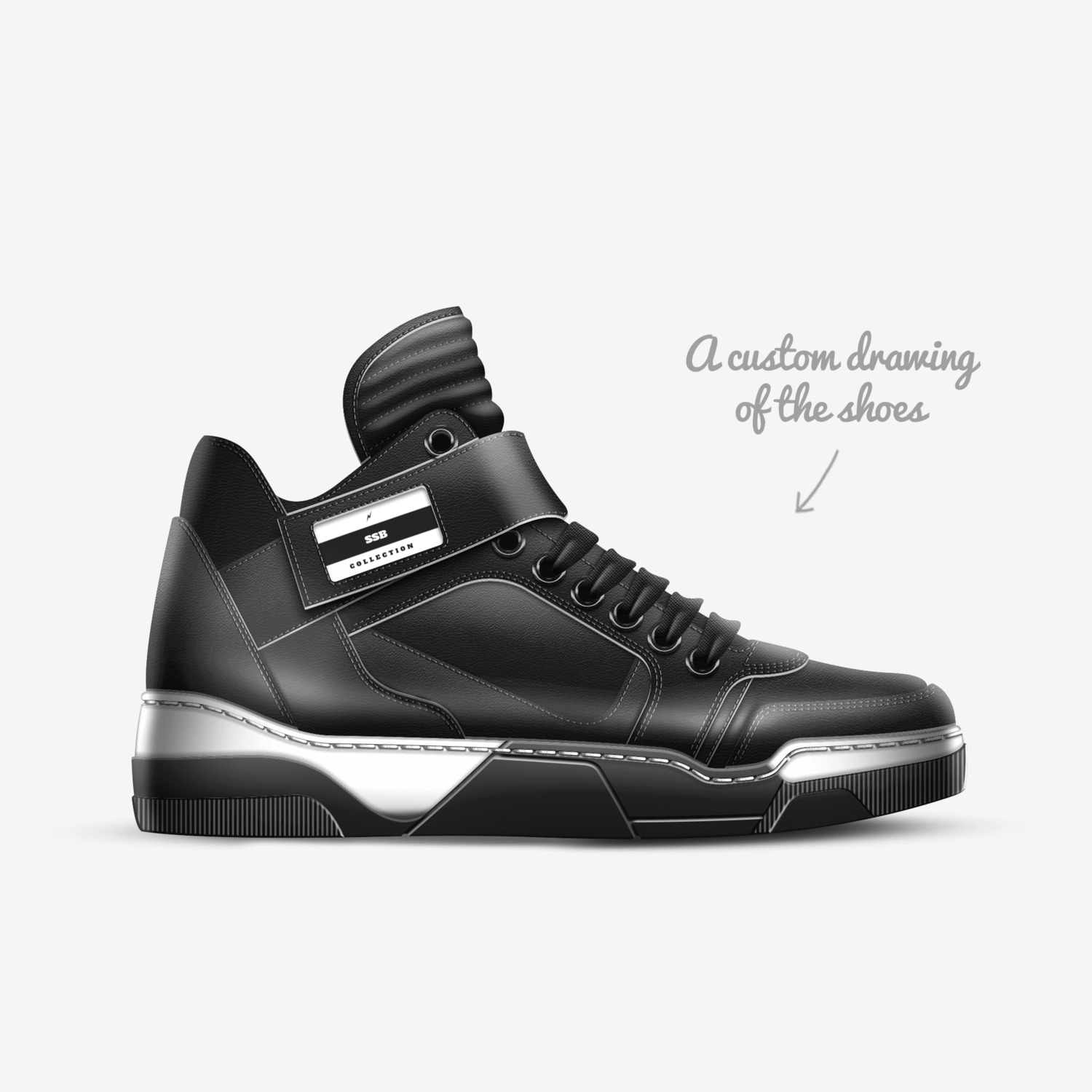 SSB custom made in Italy shoes by Brian Sanchez | Sketch view