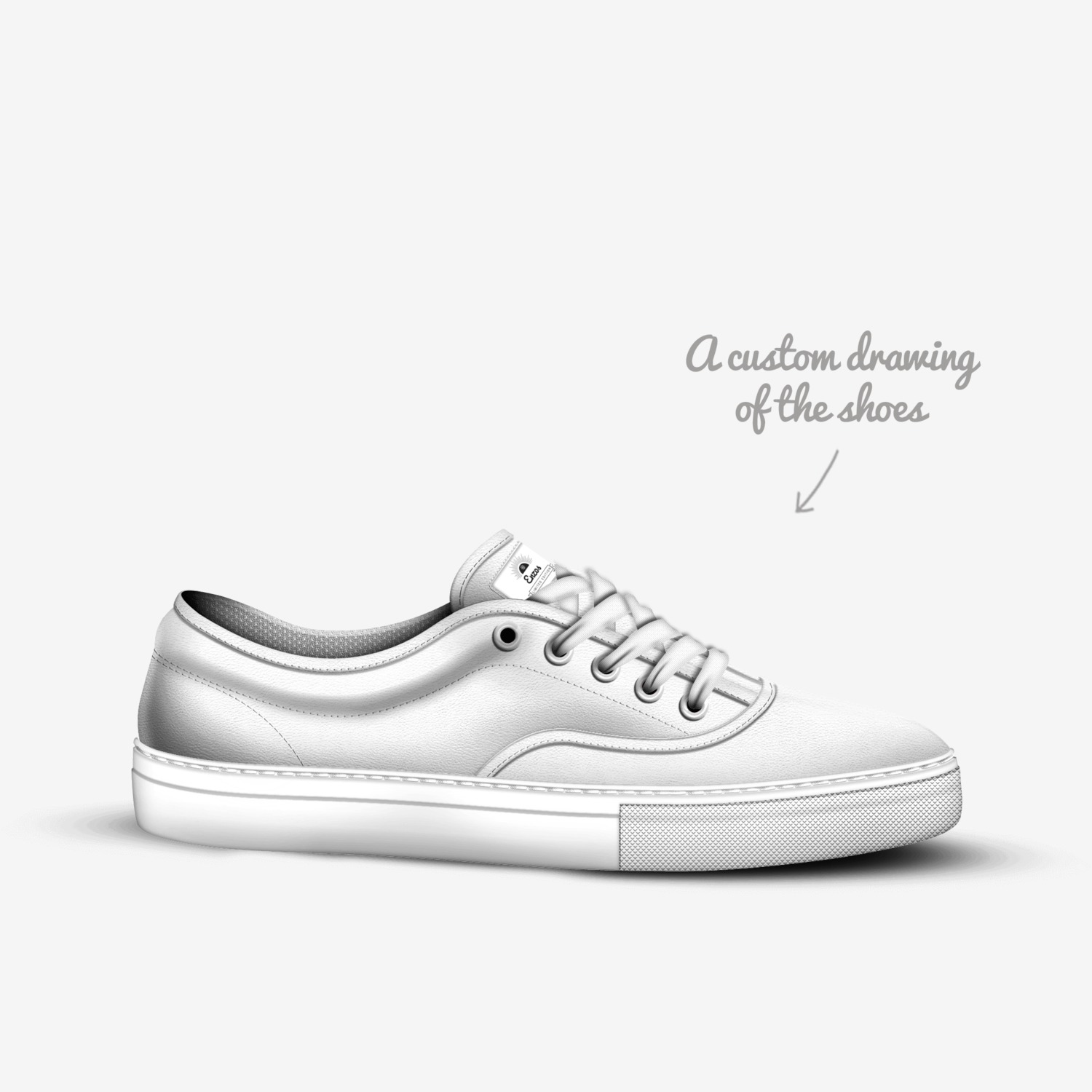 Enzos custom made in Italy shoes by Patricia Ax | Sketch view