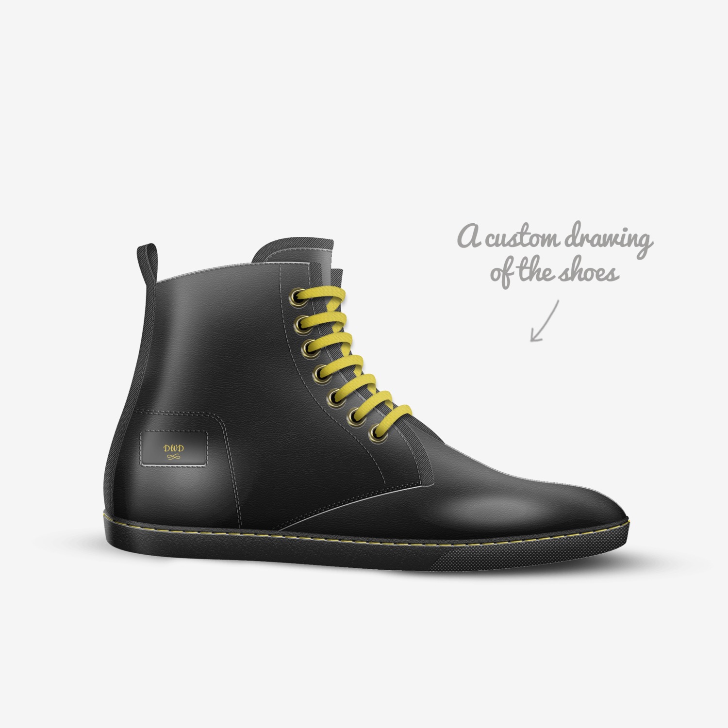 DWD custom made in Italy shoes by Dafydd Wyn Davies | Sketch view