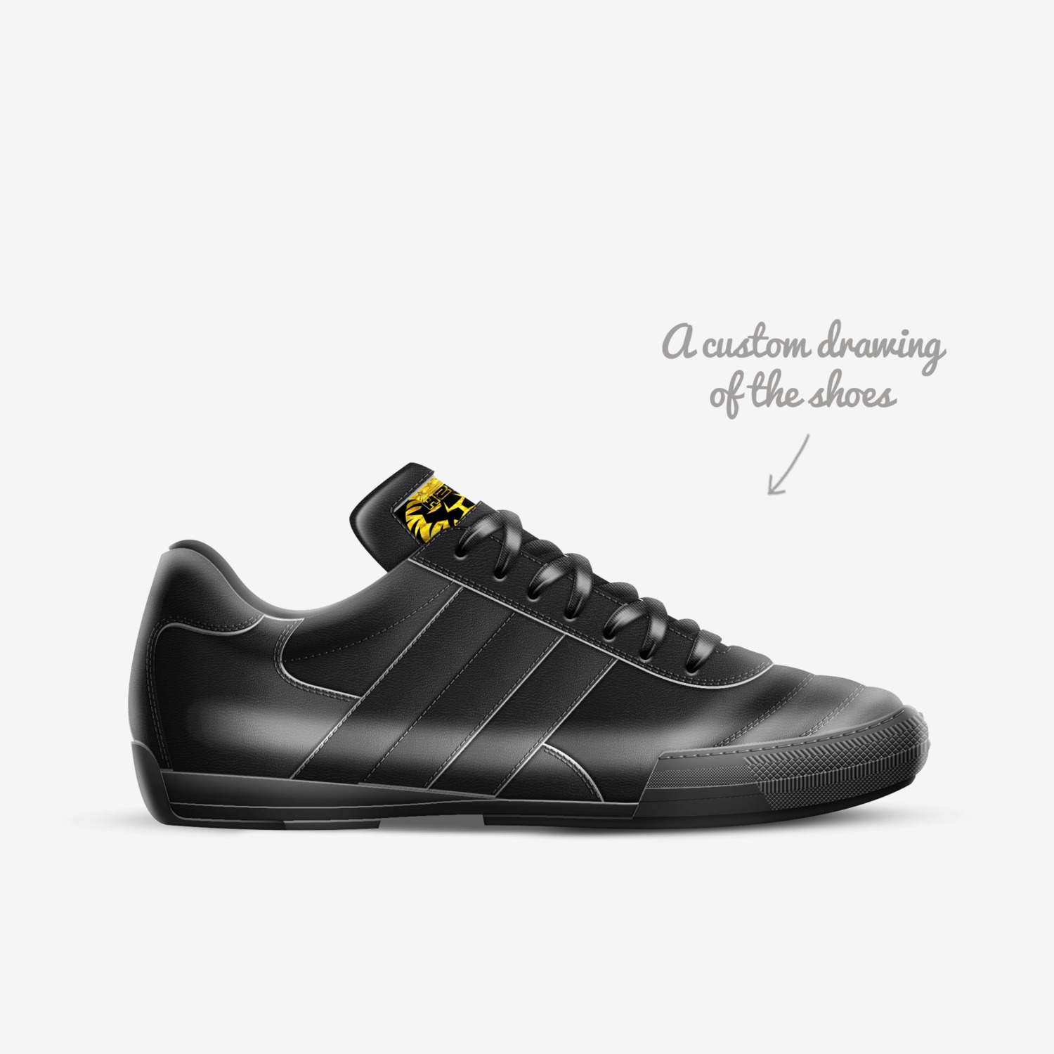 Hundos1 custom made in Italy shoes by Tony Crews | Sketch view