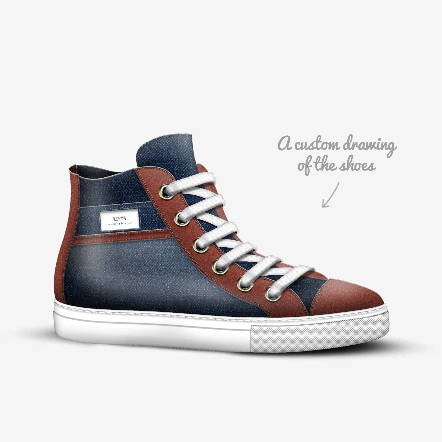 SIMON custom made in Italy shoes by Bls Footwear | Sketch view