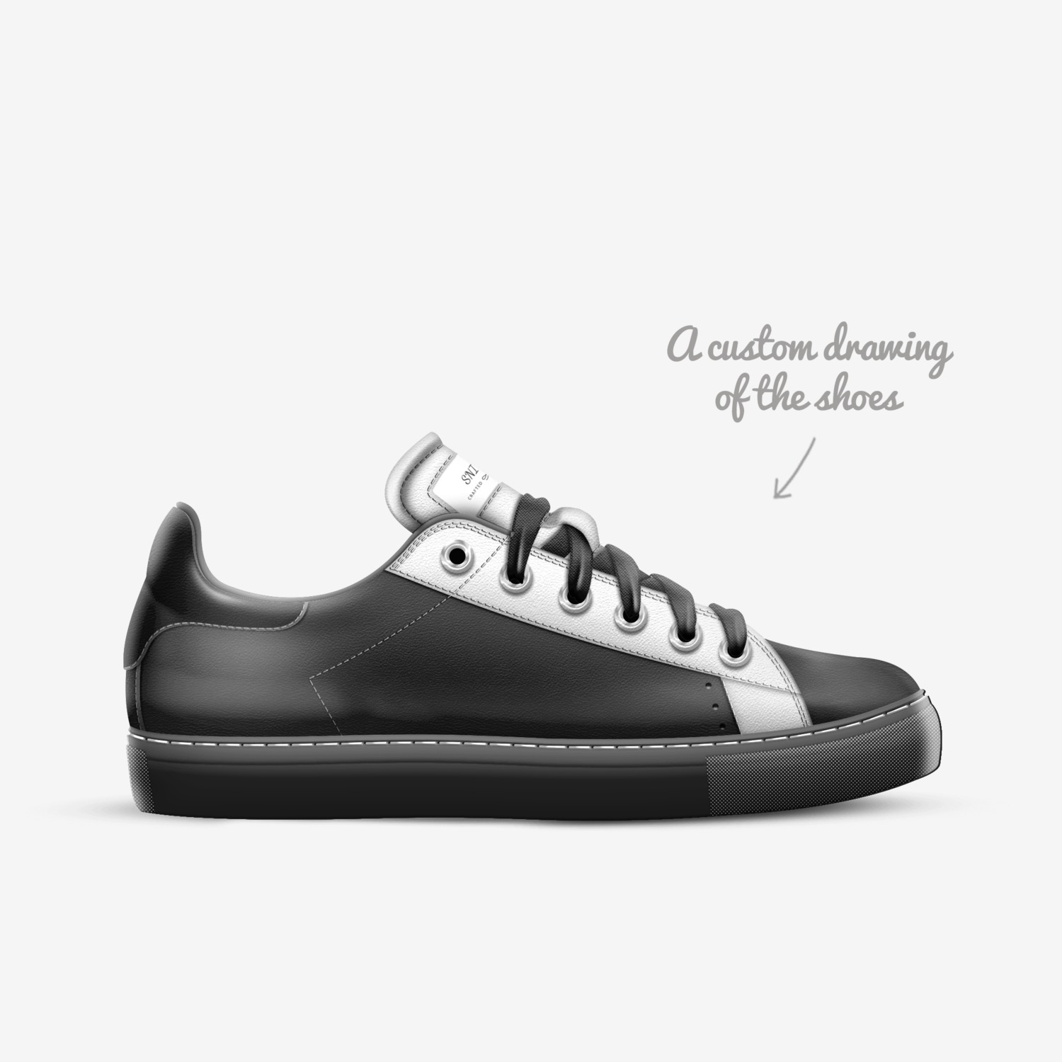 SNIPES custom made in Italy shoes by Dylan Snipe | Sketch view