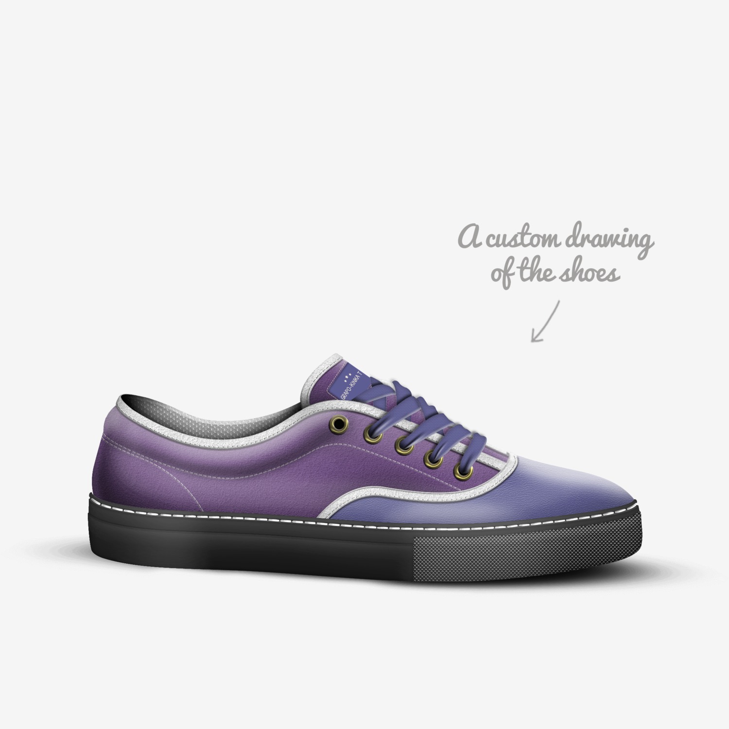 Grapo-Kinka T Kix custom made in Italy shoes by Kinka T Kix | Sketch view