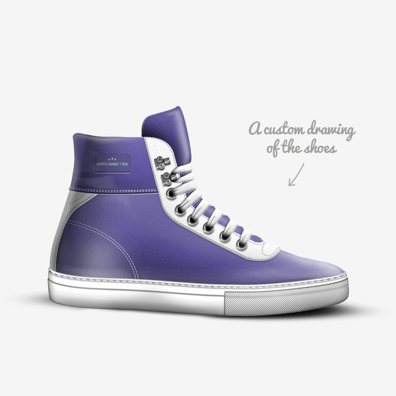 Grapo-Kinka T Kix custom made in Italy shoes by Kinka T Kix | Sketch view