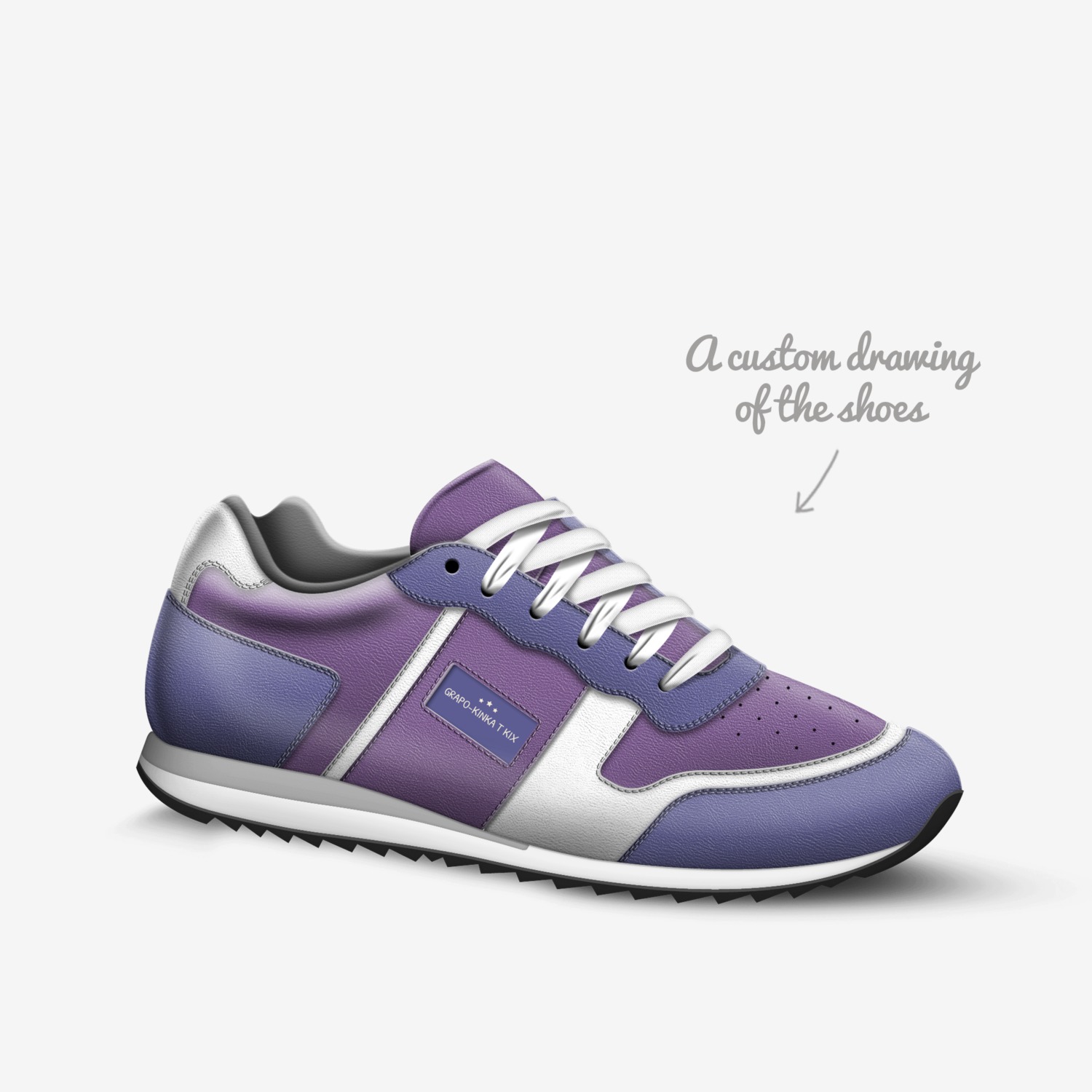 Grapo-Kinka T Kix custom made in Italy shoes by Kinka T Kix | Sketch view