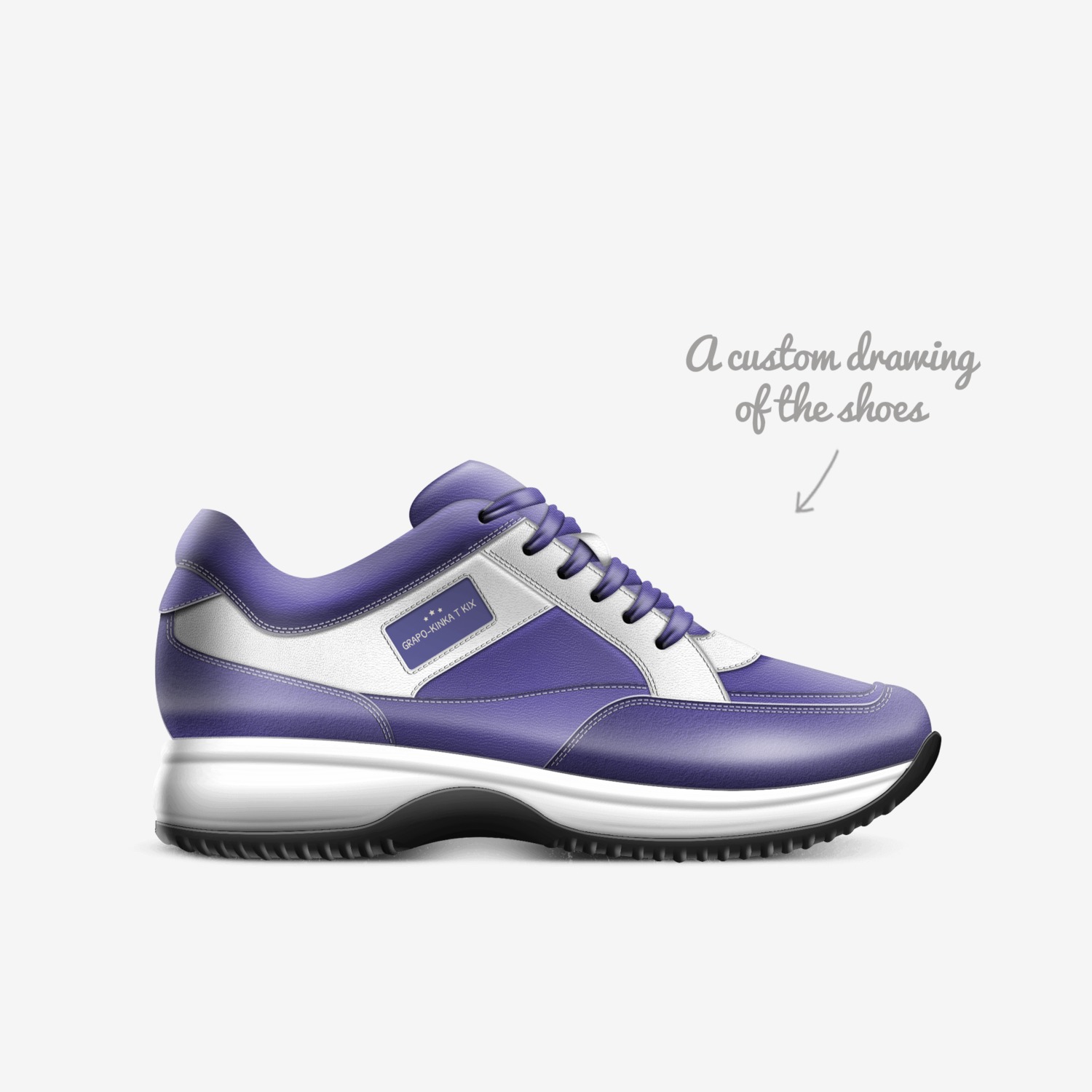 Grapo-Kinka T Kix custom made in Italy shoes by Kinka T Kix | Sketch view