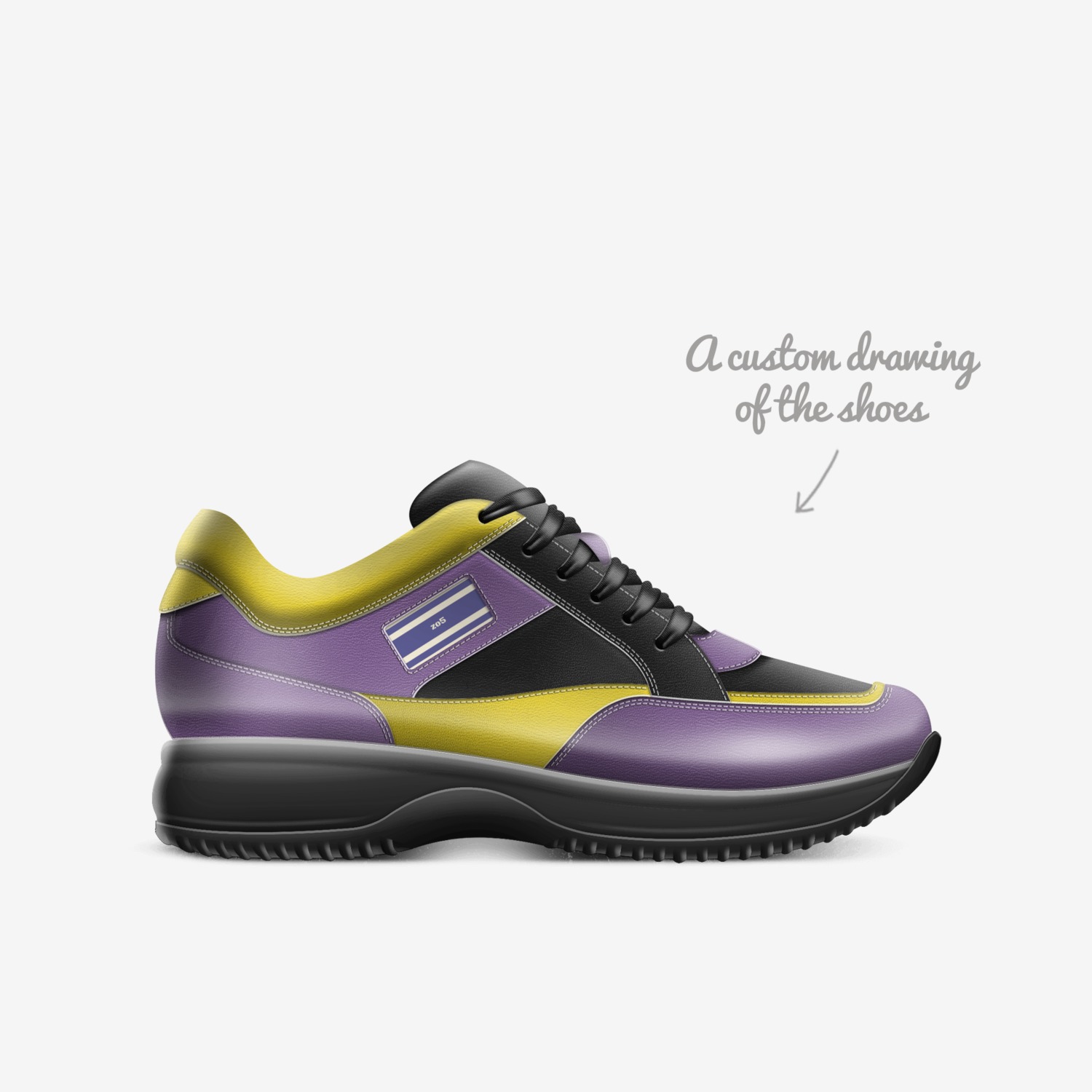 zo5 custom made in Italy shoes by Kyle Seefeldt | Sketch view