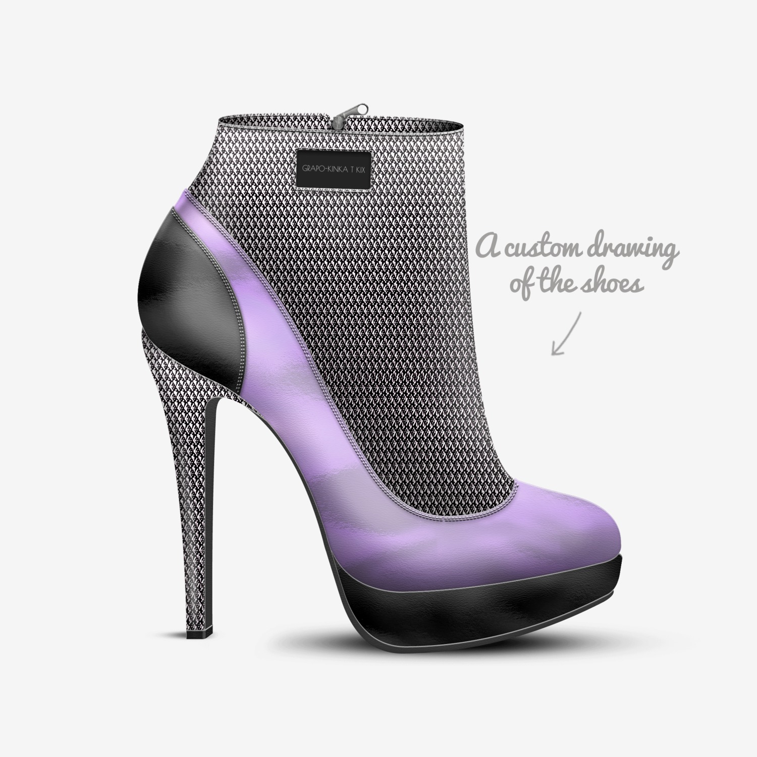Grapo-Kinka T Kix custom made in Italy shoes by Kinka T Kix | Sketch view