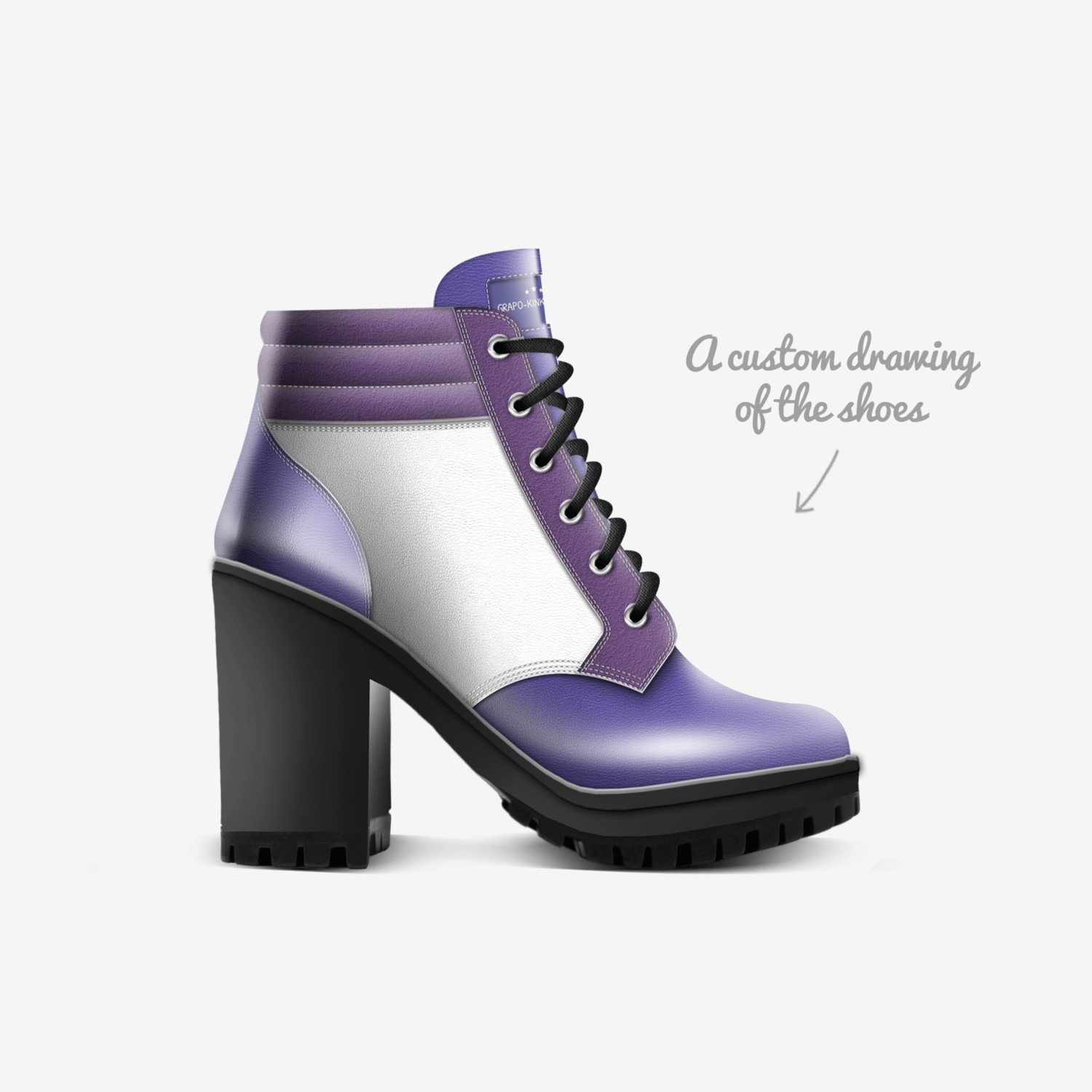 Grapo-Kinka T Kix custom made in Italy shoes by Kinka T Kix | Sketch view
