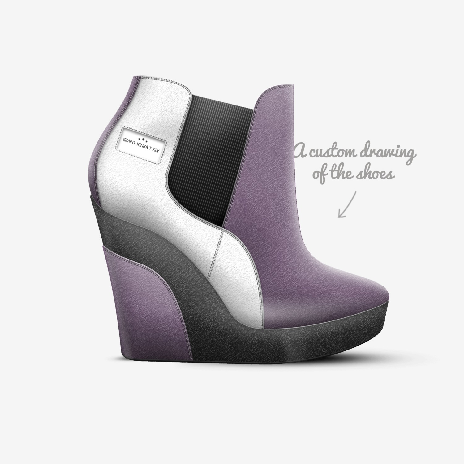 Grapo-Kinka T Kix custom made in Italy shoes by Kinka T Kix | Sketch view