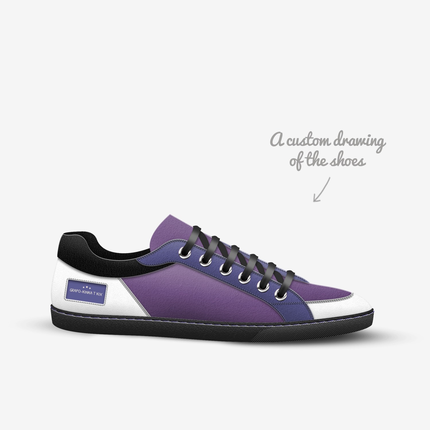 Grapo-Kinka T Kix custom made in Italy shoes by Kinka T Kix | Sketch view