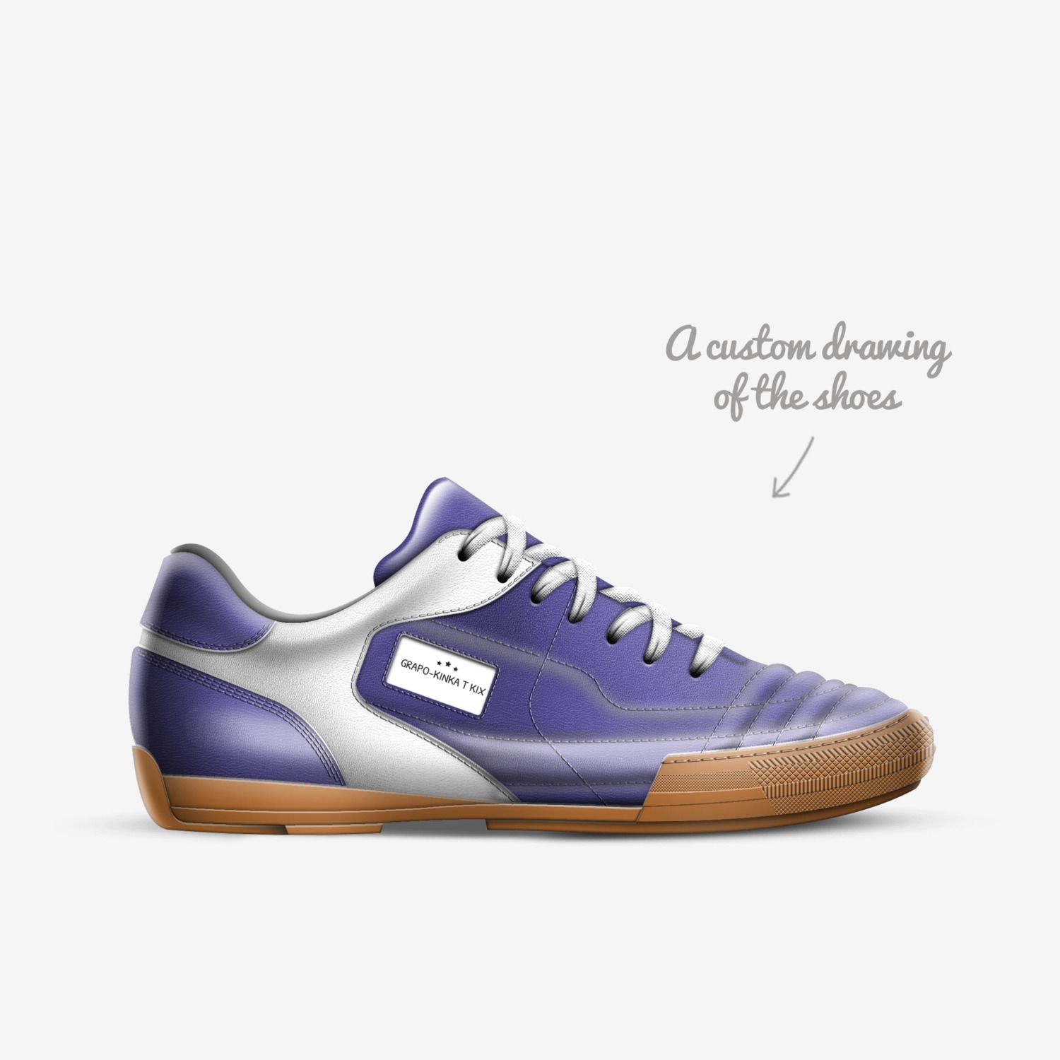 Grapo-Kinka T Kix custom made in Italy shoes by Kinka T Kix | Sketch view