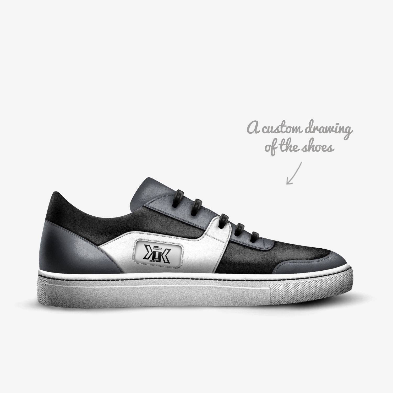 R8RZ-Kinka T Kix custom made in Italy shoes by Kinka T Kix | Sketch view