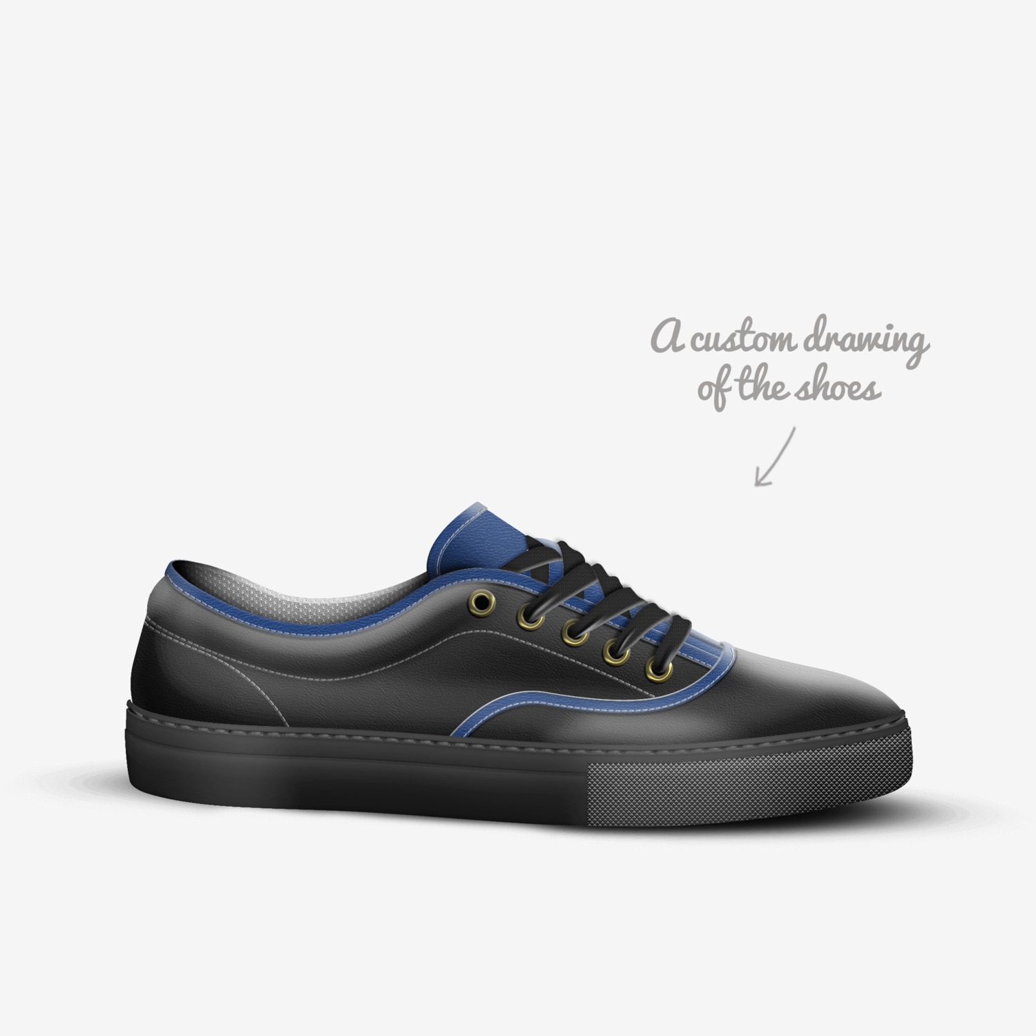 Jeffy custom made in Italy shoes by Aidan Park | Sketch view