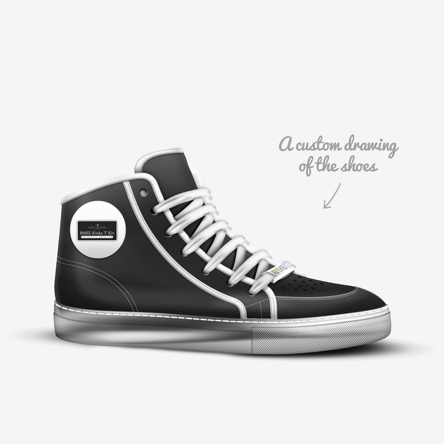 R8RZ-Kinka T Kix custom made in Italy shoes by Kinka T Kix | Sketch view