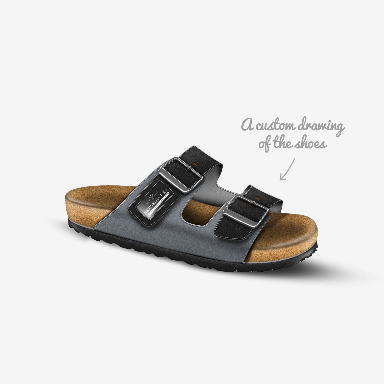 R8RZ-Kinka T Kix custom made in Italy shoes by Kinka T Kix | Sketch view