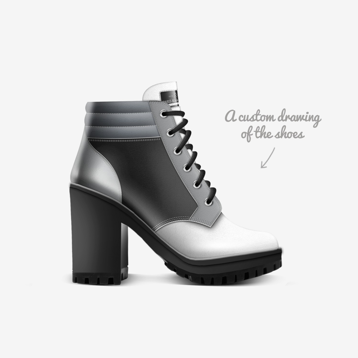 R8RZ-Kinka T Kix custom made in Italy shoes by Kinka T Kix | Sketch view