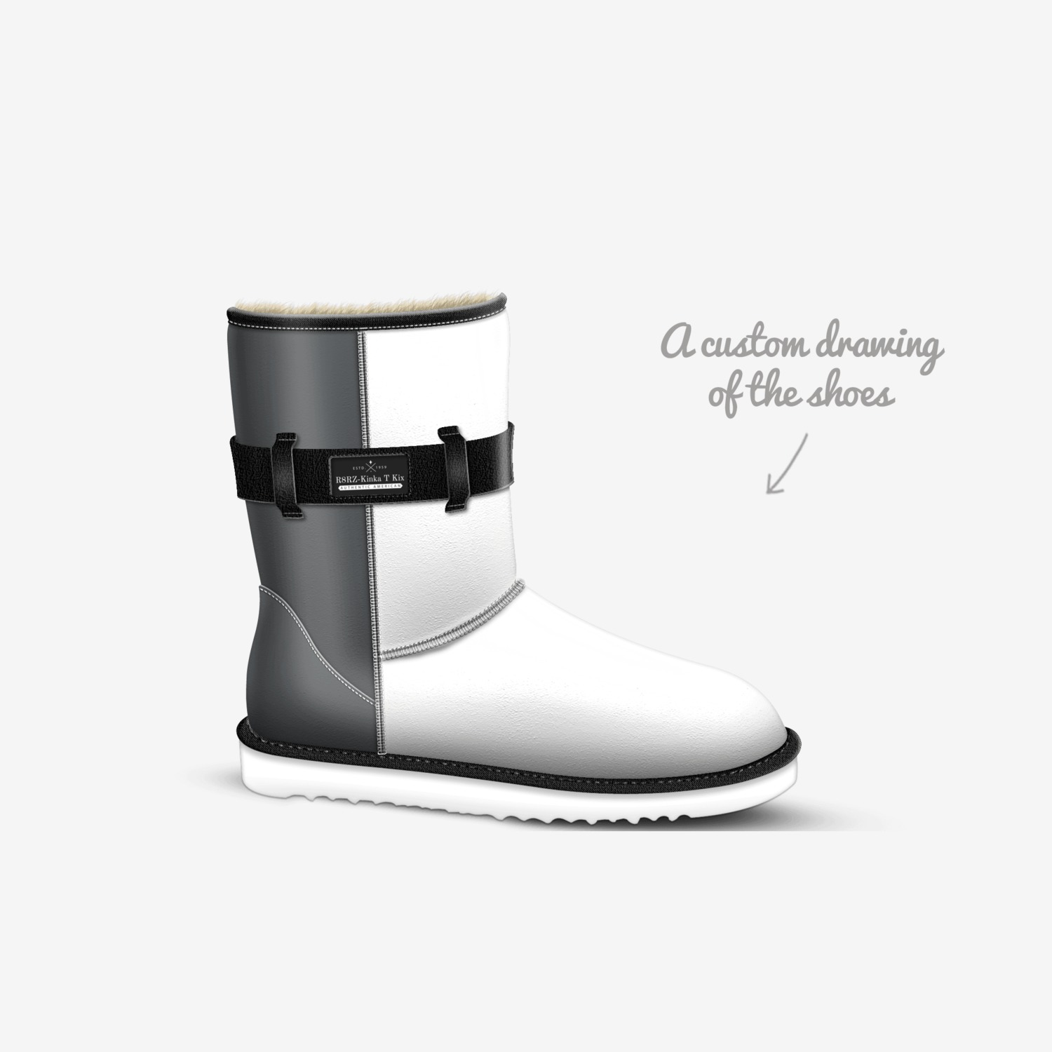R8RZ-Kinka T Kix custom made in Italy shoes by Kinka T Kix | Sketch view