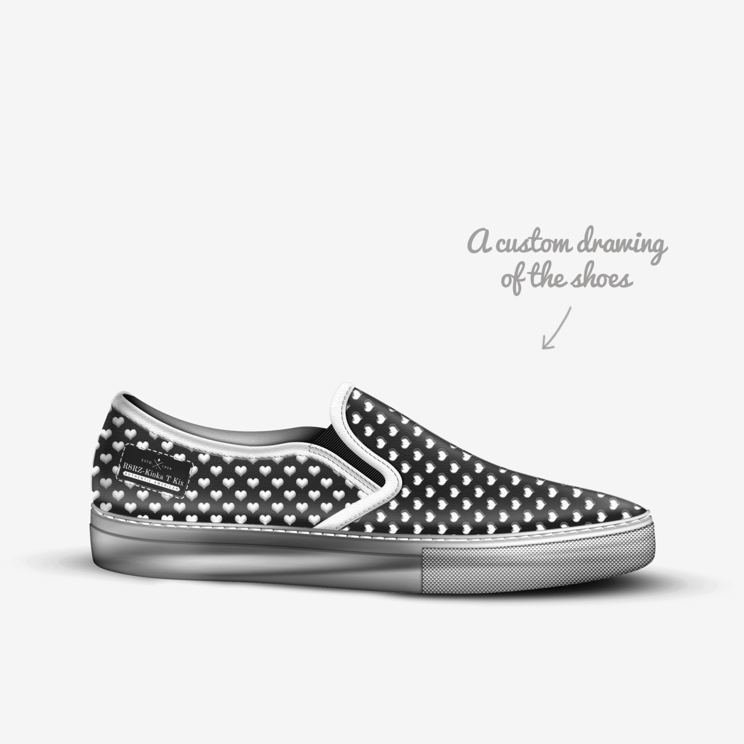 R8RZ-Kinka T Kix custom made in Italy shoes by Kinka T Kix | Sketch view