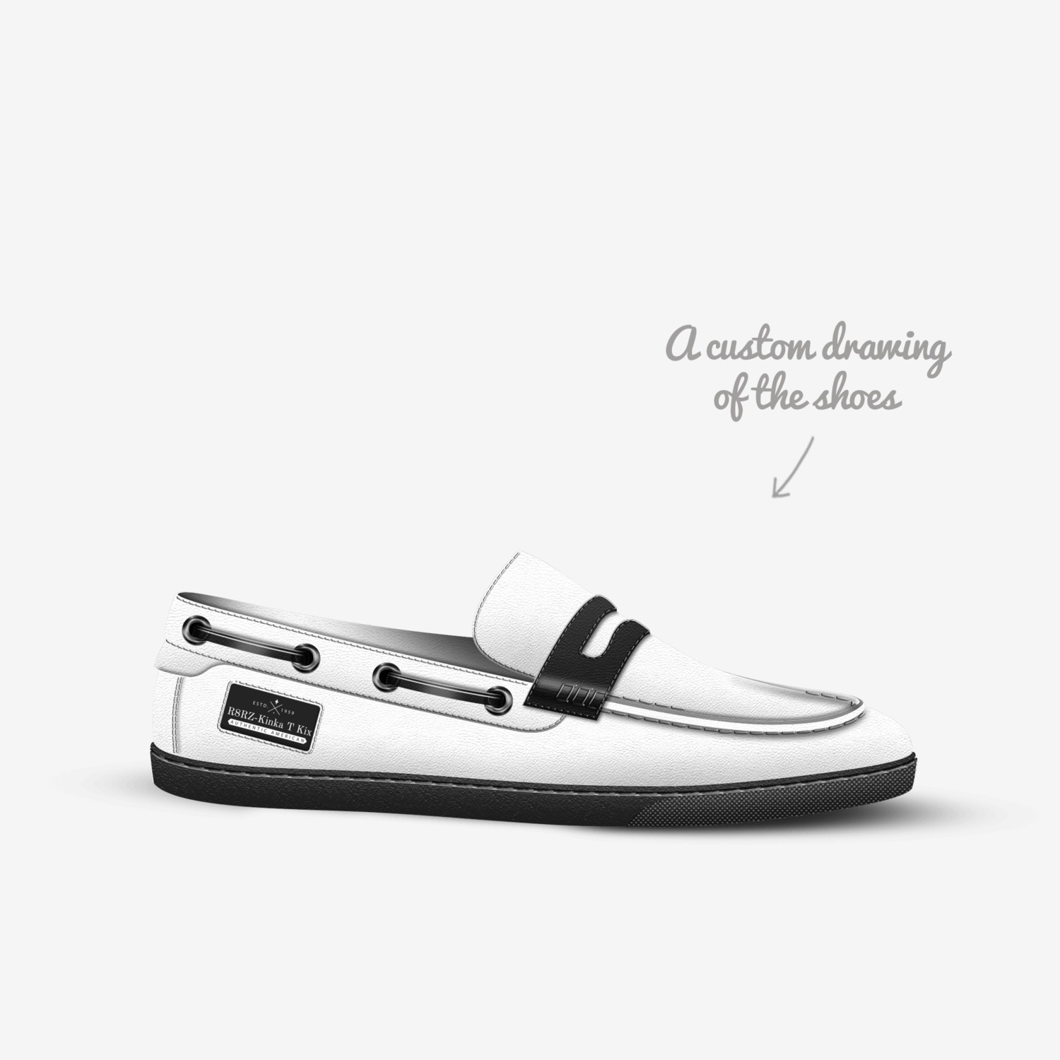 R8RZ-Kinka T Kix custom made in Italy shoes by Kinka T Kix | Sketch view