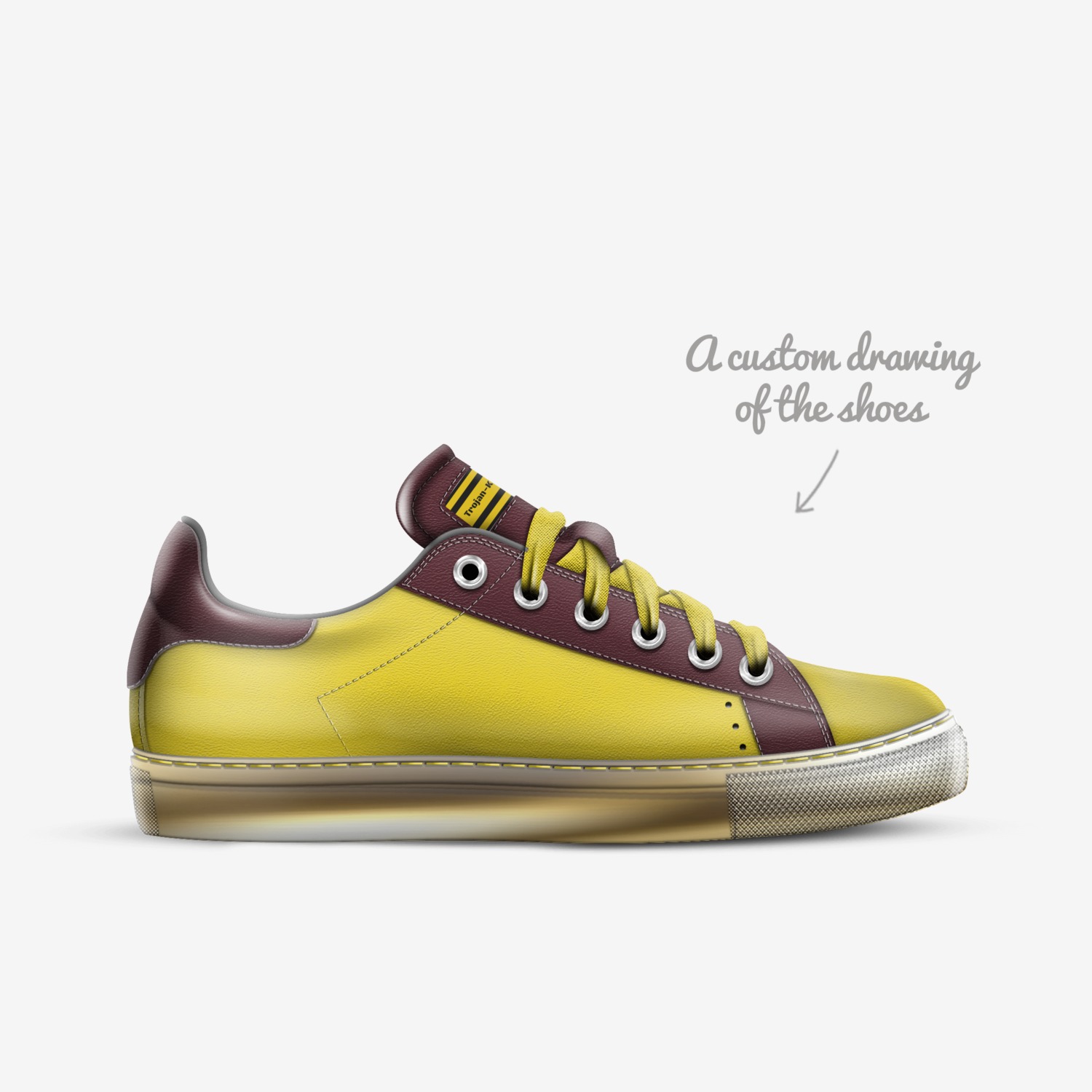 Trojan-Kinka T Kix custom made in Italy shoes by Kinka T Kix | Sketch view