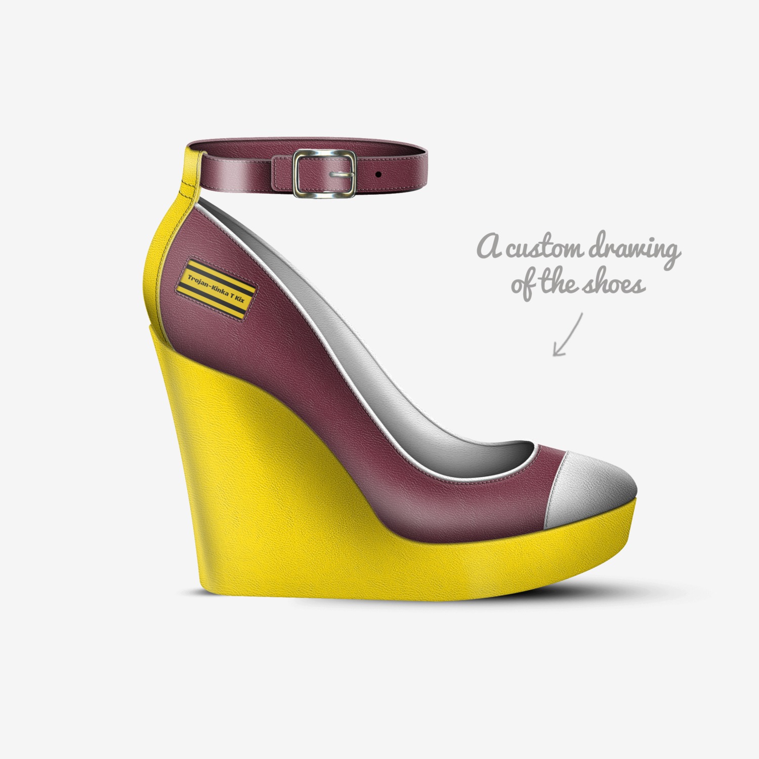 Trojan-Kinka T Kix custom made in Italy shoes by Kinka T Kix | Sketch view
