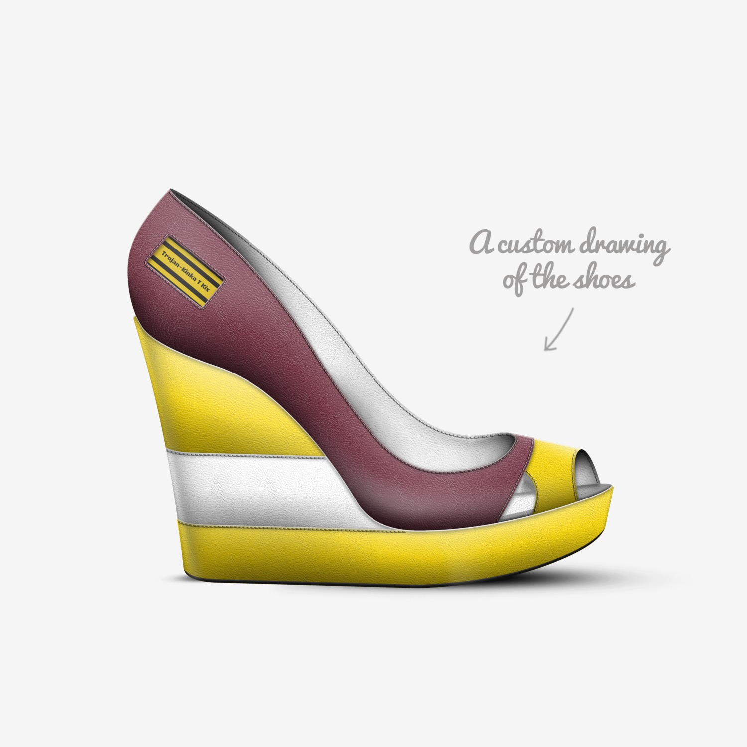 Trojan-Kinka T Kix custom made in Italy shoes by Kinka T Kix | Sketch view