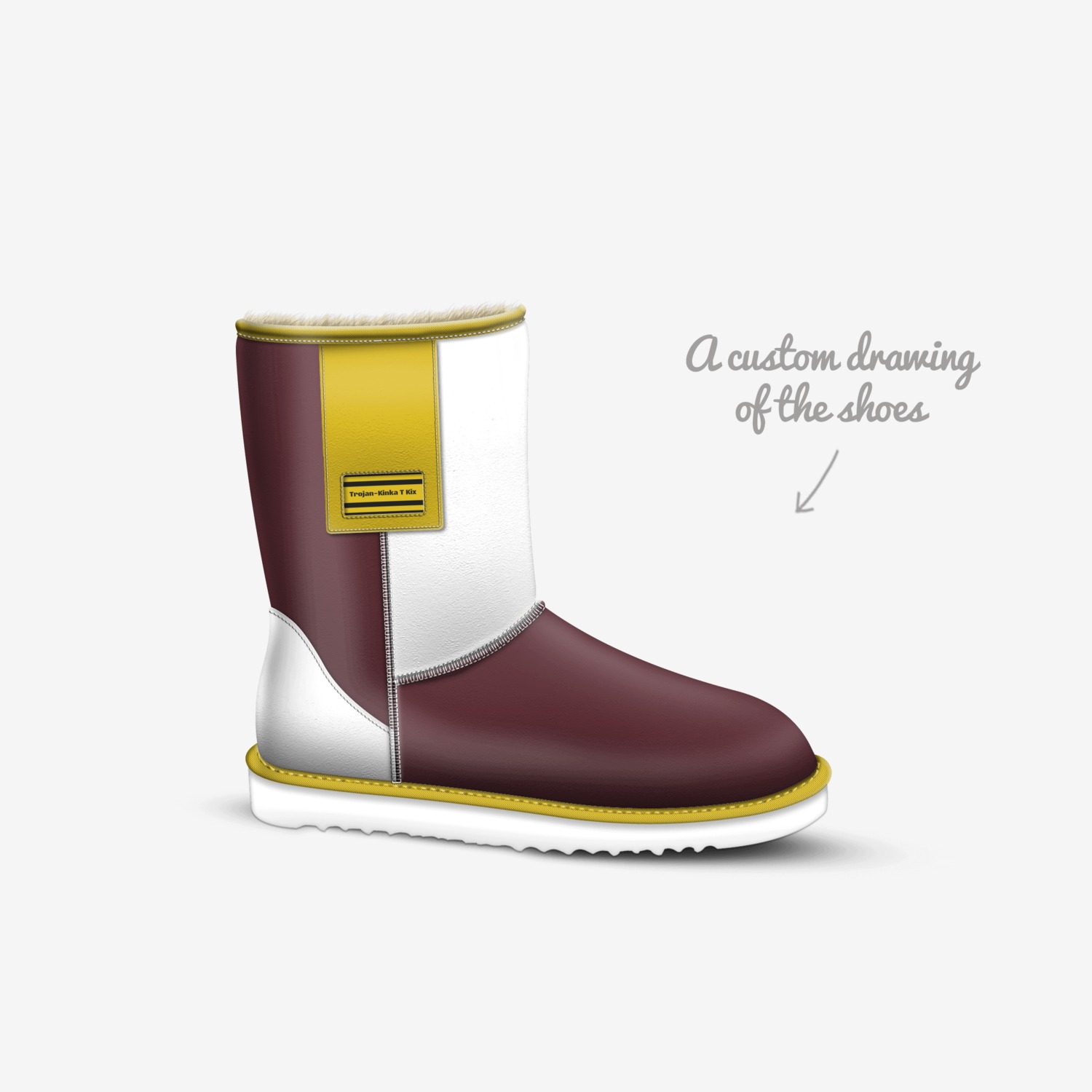 Trojan-Kinka T Kix custom made in Italy shoes by Kinka T Kix | Sketch view